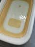 日康（rikang）婴儿洗澡盆折叠盆儿童浴盆 可配浴床浴垫浴网RK-X1048-1浅桔黄 实拍图