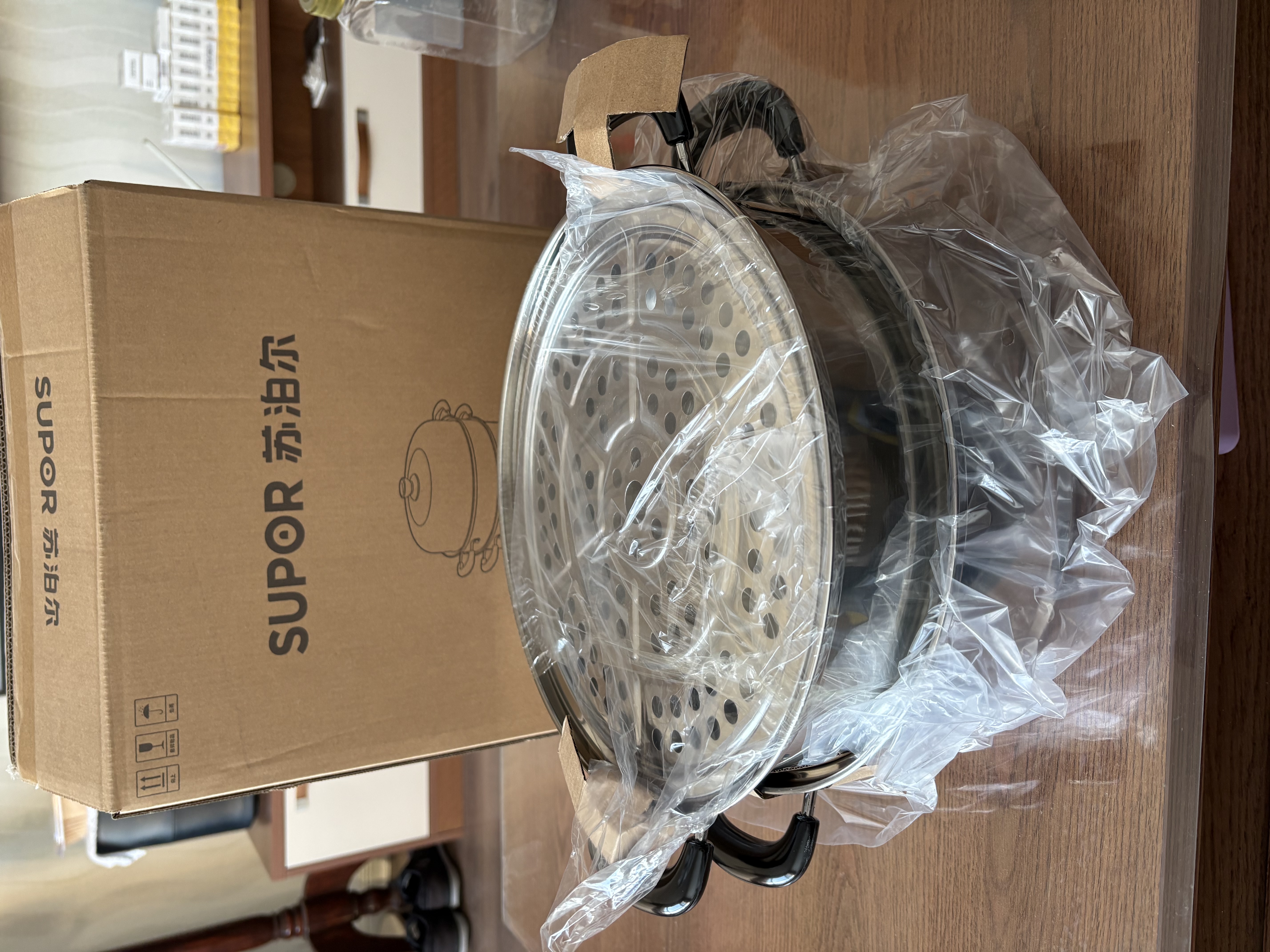苏泊尔（SUPOR） 蒸锅304不锈钢双层复底汤锅二层蒸笼家用大容量电磁炉燃气灶通用 EZ26BS04- 2层 26cm 实拍图