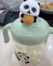 贝亲（Pigeon）儿童牛奶杯1-3岁宝宝喝水喝奶PPSU直饮奶瓶双吸管水杯海青色330ml 实拍图
