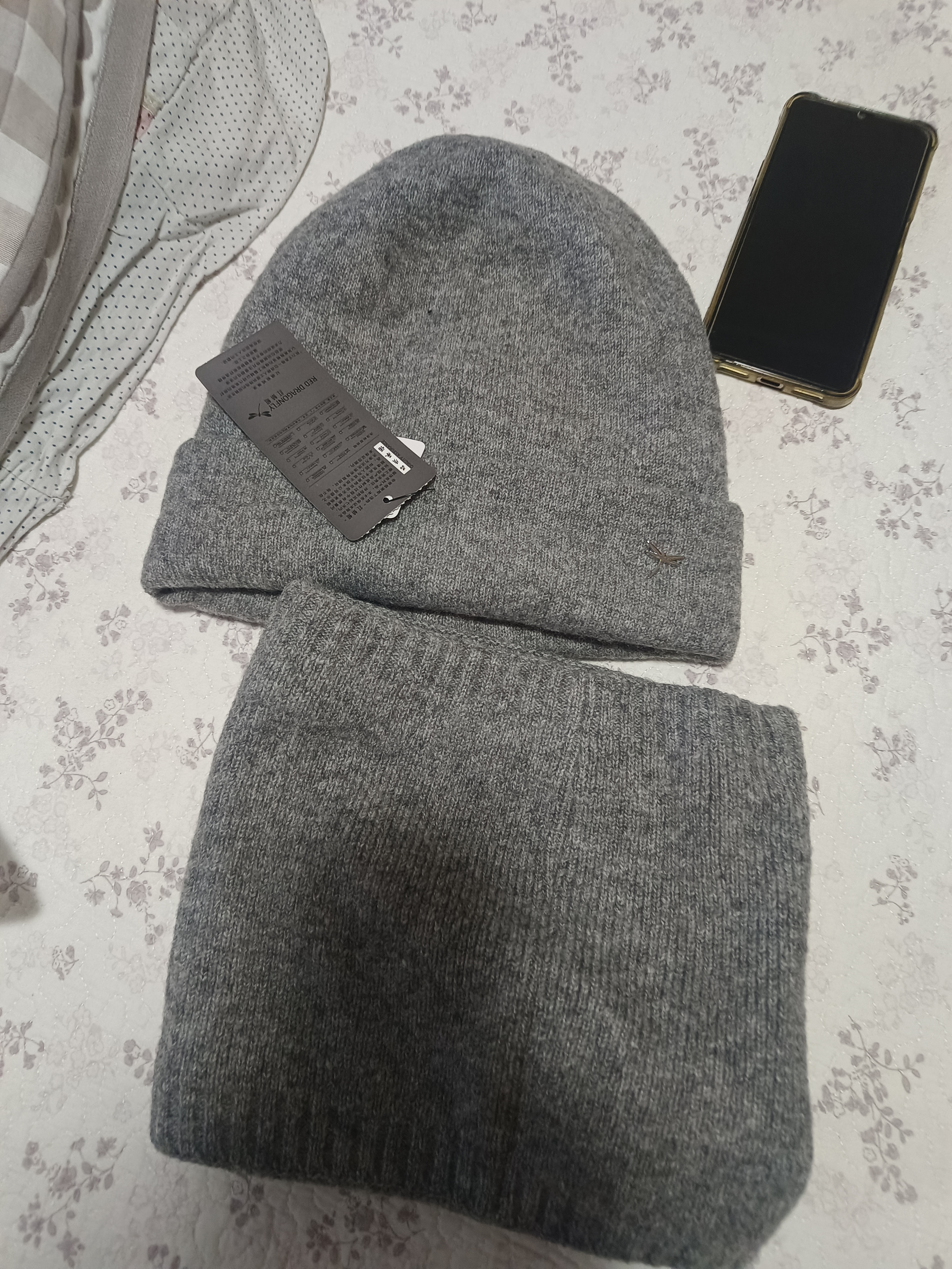 红蜻蜓帽子男冬季防寒保暖毛线帽东北冬天防风冷帽加绒防冻针织帽棉帽女 实拍图