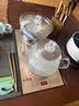 益茶福全自动上水电热水壶底部上水嵌入式茶台功夫茶烧水壶饮水烧水一体机抽水玻璃煮茶壶保温泡茶壶 1L SQ-008金色玻璃套装 实拍图