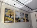 诗六艺家饰客厅装饰画北欧现代简约沙发背景墙挂画三联画大气轻奢壁画晶瓷画 家和富贵A（铝合金外框） 晶瓷画左右50*70+中间100*70亮面 实拍图