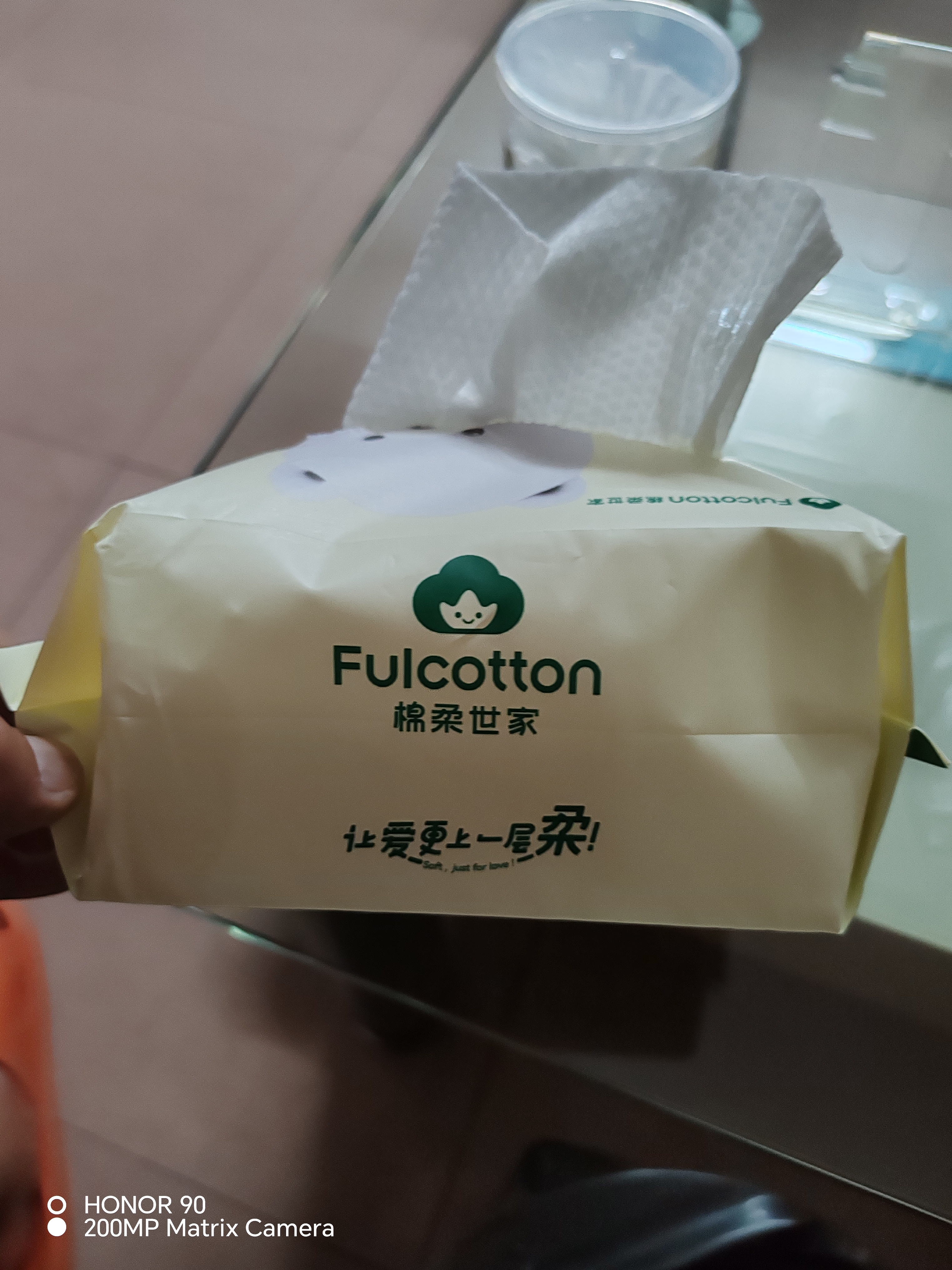 棉柔世家（FulCotton）婴儿绵柔巾【80抽*6包】洗脸巾一次性擦脸巾珍珠纹加厚 实拍图