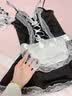 洛蔓希 情趣内衣 性感女仆装制服诱惑角色扮演 情趣睡衣开档连体衣 丁字内裤丝袜情趣套装 实拍图
