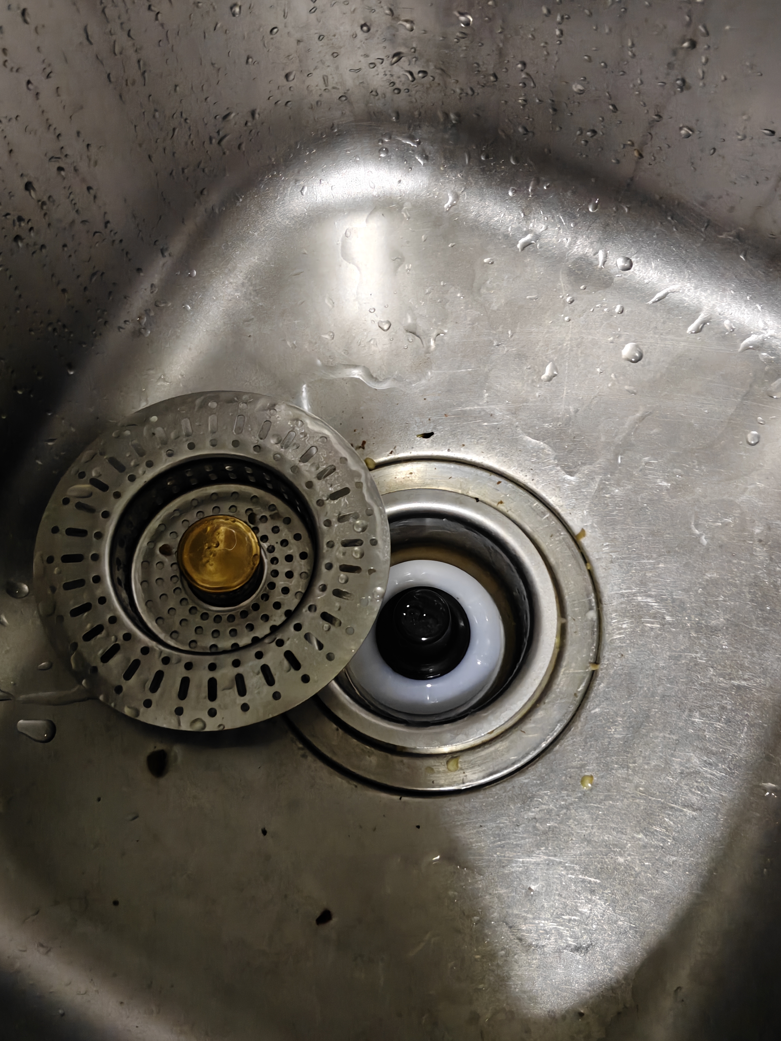 旗舰款厨房水槽过滤网弹跳芯洗菜盆漏水塞洗碗池下水器配件防臭堵 新升级大过滤(铜芯+304不锈钢体)1个装 实拍图