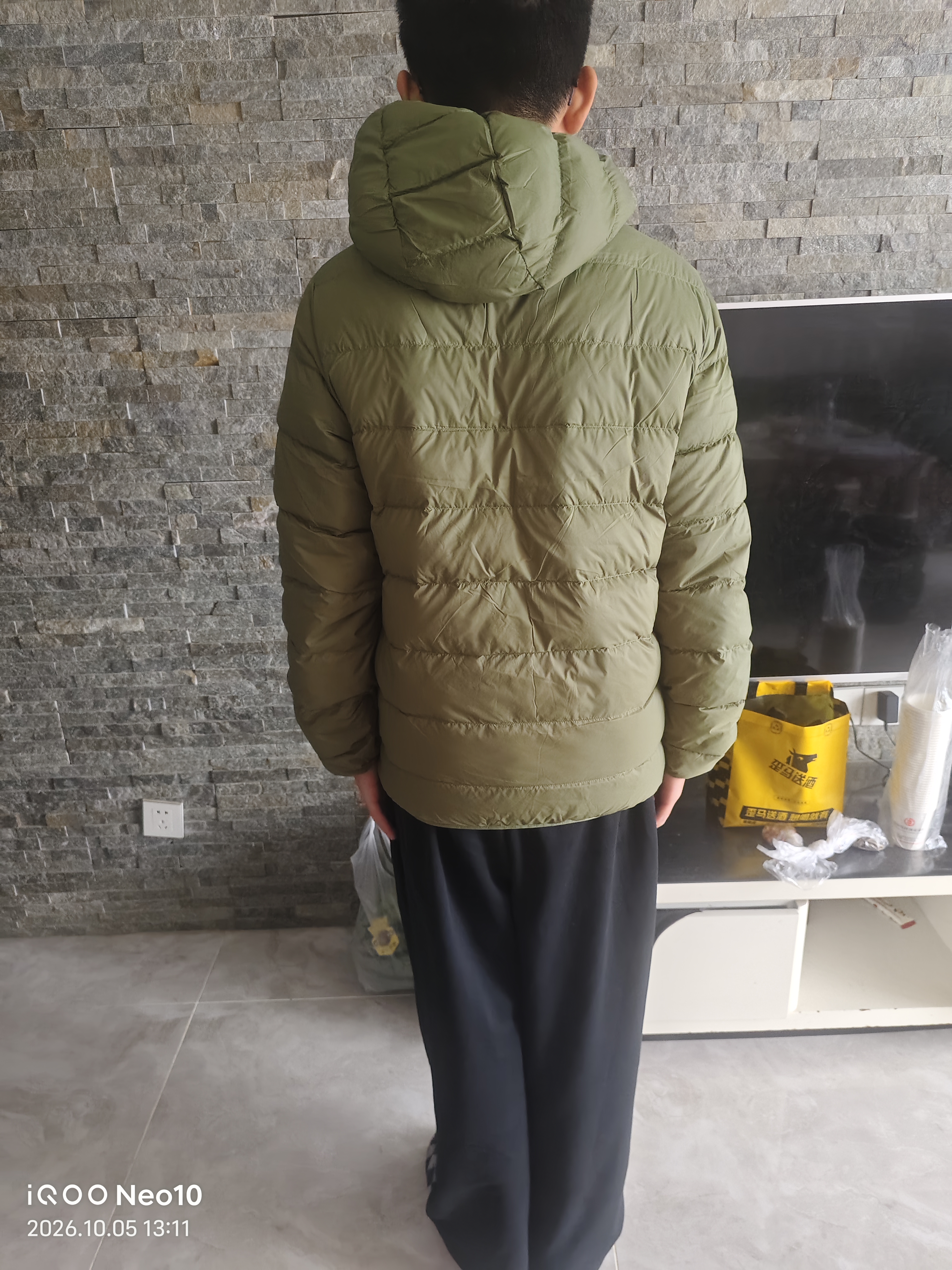 亚瑟士（asics）26年中大童男女冬季新款三防连帽柔软保暖羽绒服 实拍图