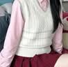 森马（Semir）商场同款|长袖衬衫女春季肌理衬衣V领背心2026两件套101126105006 实拍图