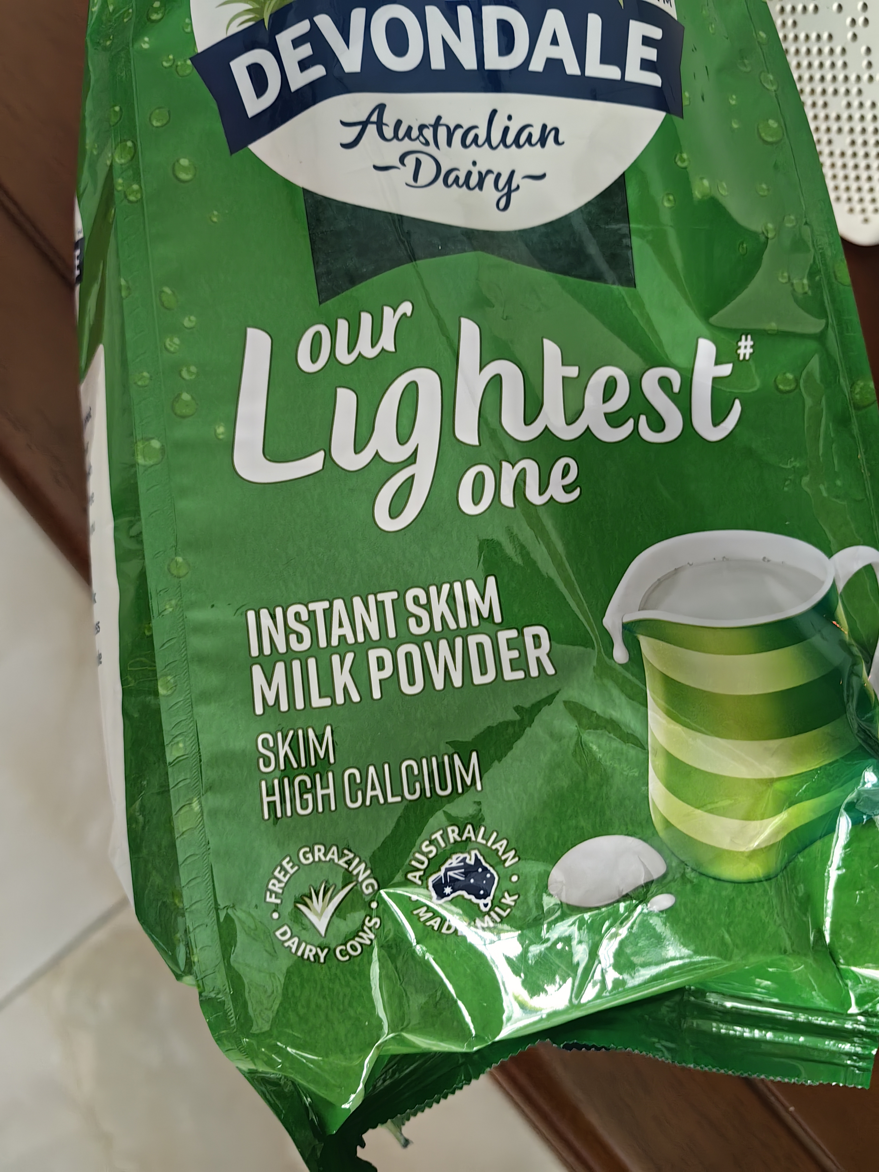 德运（Devondale）脱脂成人奶粉1kg袋装脱脂乳粉学生儿童奶粉澳洲原装高钙国庆礼品 实拍图