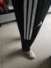 阿迪达斯（adidas）长裤男女同款宽松透气直筒裤跑步运动休闲裤 黑白（新款） L 实拍图
