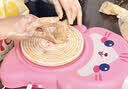 活石陶艺机8-12岁diy手工制作电动小学生玩具3-6岁儿童女孩生日礼物 动力版-脚踏控制【2档动力+4大包陶泥+12颜料+围裙】 【雕刻工具+调色盘+礼盒装】7-14岁9岁2026火的玩具 实拍图