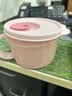 特百惠（Tupperware）思丽康饭盒3件套学生上班族便携午餐分格微波1L+汤碗 奶黄色 实拍图