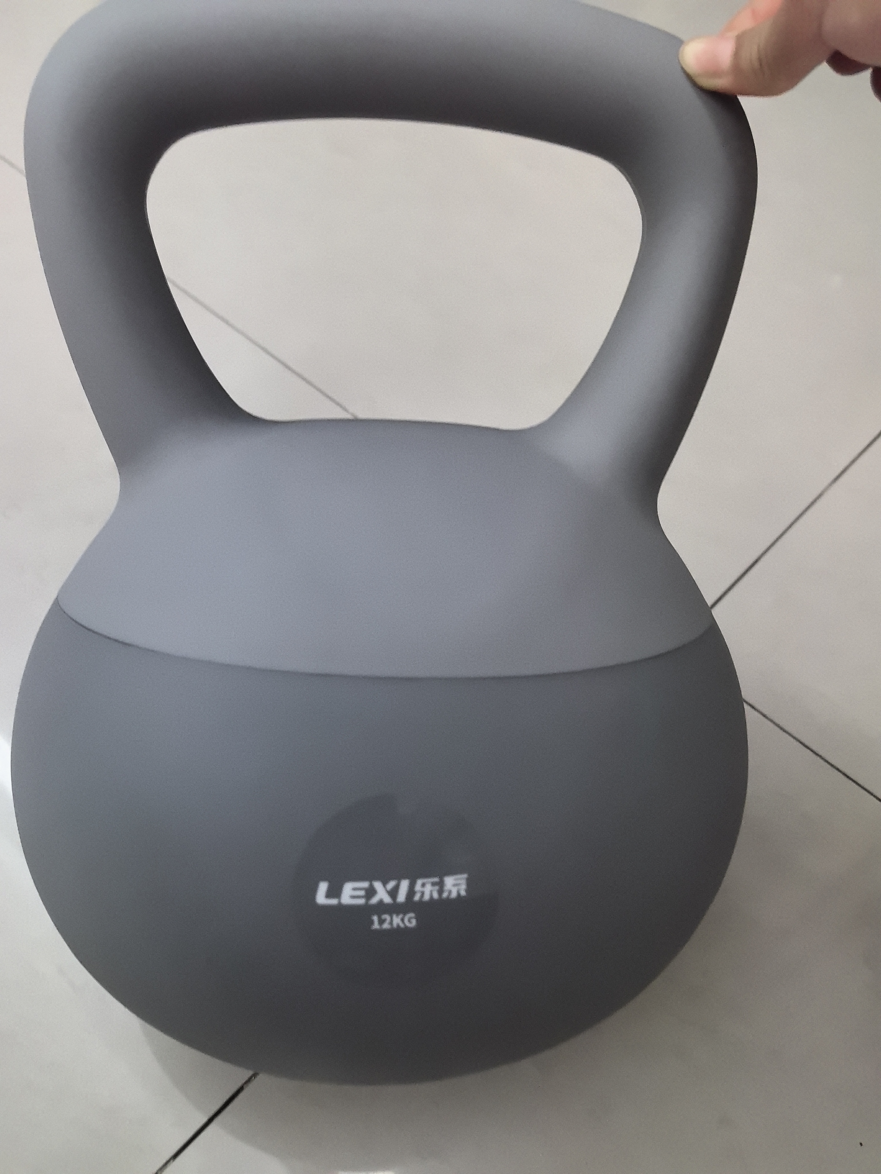 乐系（lexi）软壶铃健身家用练臀软式运动力量训练男士提壶哑铃 12公斤高级灰 实拍图