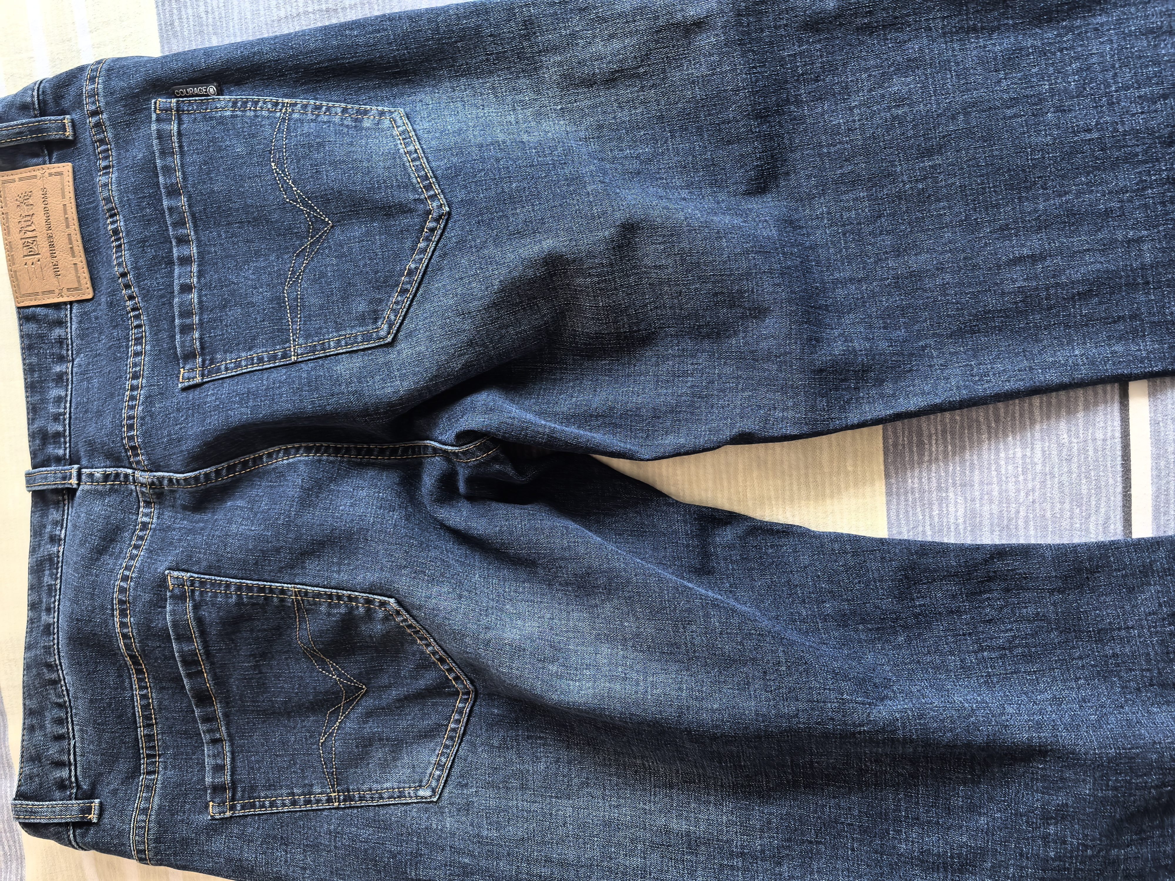 HLA海澜之家牛仔裤男三国演义直筒裤五袋款裤子男春秋 实拍图