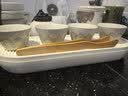 瓷牌茗茶具（cipaiming teaset）旅行茶具套装户外便携式陶瓷快客杯一壶四杯办公室功夫茶壶泡茶 白古茗1壶4杯+罐盘+棕皮包+巾夹 实拍图