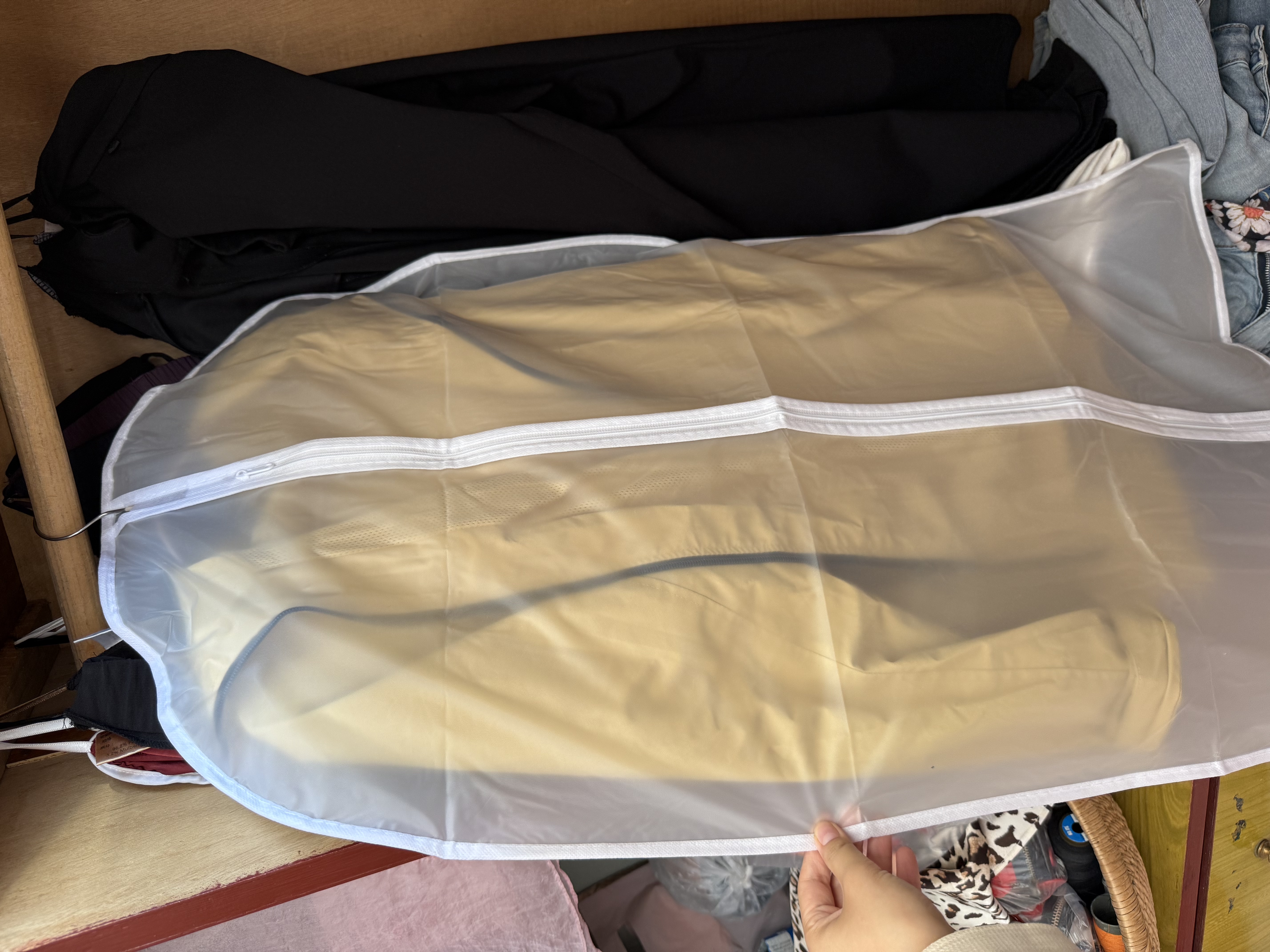 南极人（Nanjiren）衣服防尘罩加厚防尘袋大衣西服羽绒服挂衣袋可水洗收纳袋 大号 实拍图