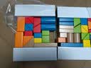 Hape(德国)婴幼儿童拼搭木质积木玩具40粒彩虹积木宝宝节日礼物E8321 实拍图