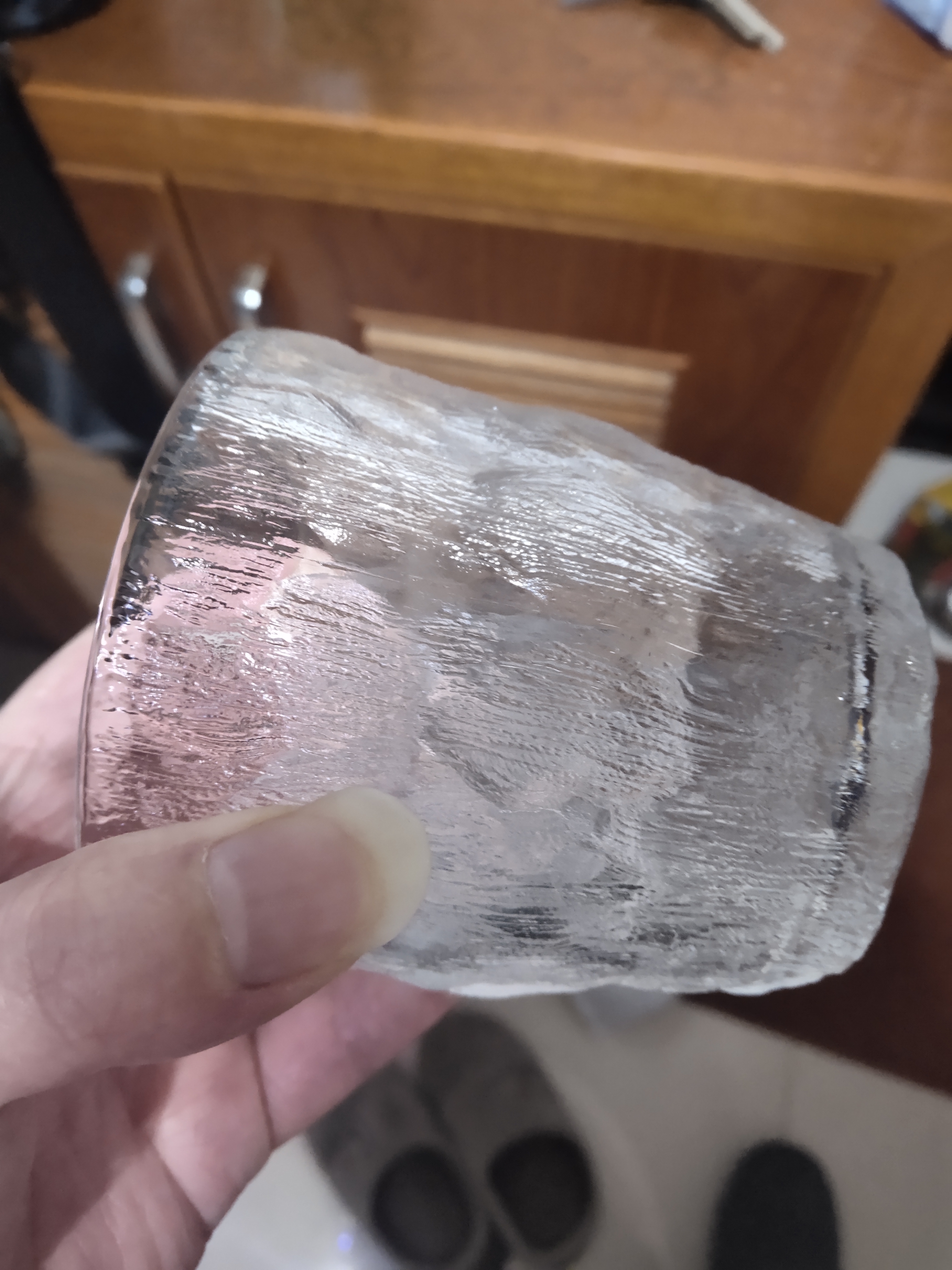 扳指杯天然水晶茶杯玻璃杯不烫手中式家用加厚养生茶杯 冰川杯【220ml  1只装】 实拍图