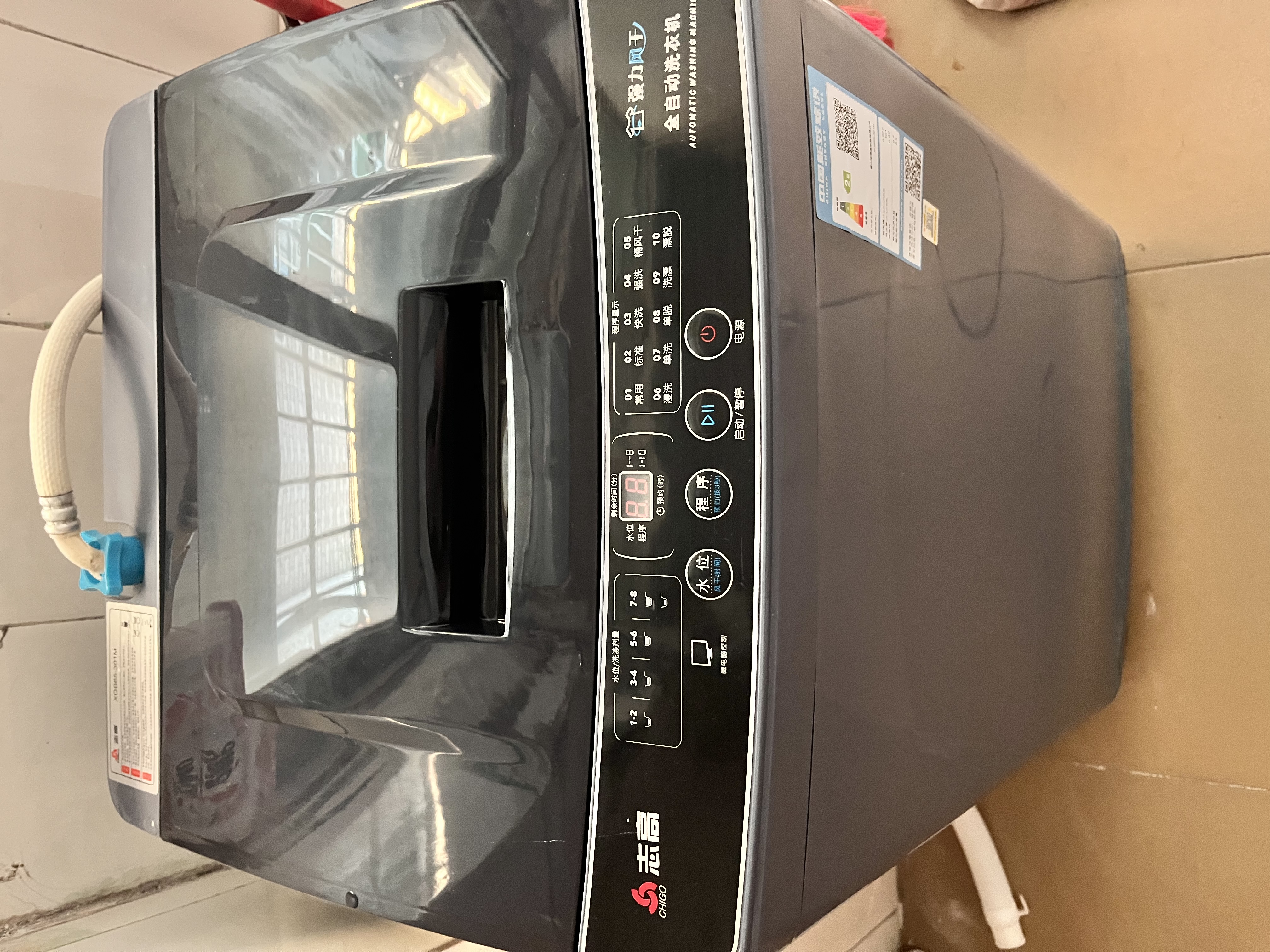 志高（CHIGO）全自动洗衣机 波轮宿舍迷你小型家用 【补贴15%】洗烘一体 智能洗脱一体机 大容量 风干 直排式 【12斤 店铺热销爆款】十大洗涤 蓝光洁净 波轮 实拍图