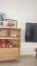 源氏木语实木玻璃翻门电视柜边柜储物柜现代简约收纳柜书柜橡木原木色0.8m 实拍图