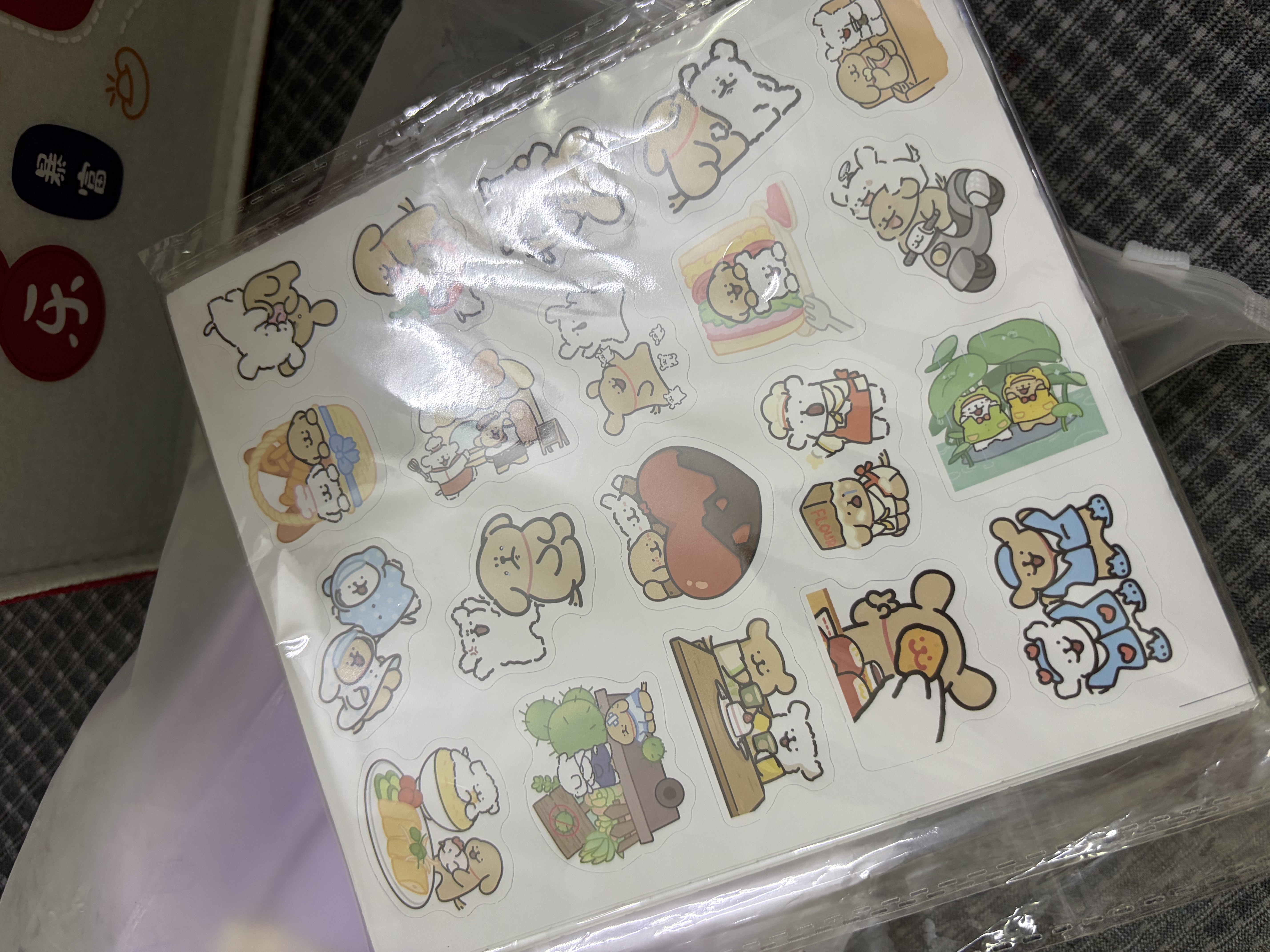 若萸200张卡通可爱马尔济斯线条小狗爆款装饰手机壳手账桌面diy防水贴 【200贴】线条小狗 实拍图