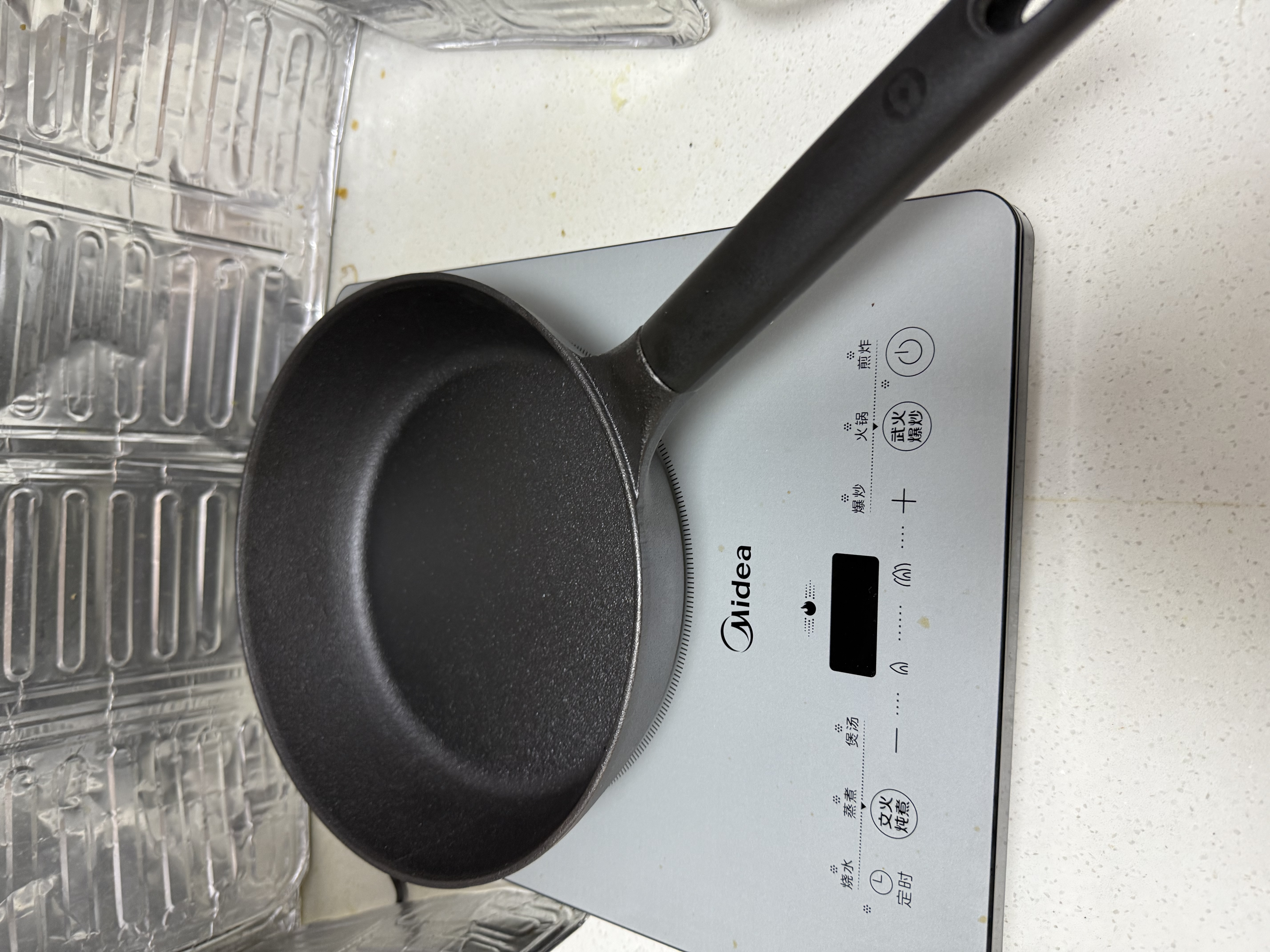 九铸24cm深煎锅铸铁锅平底锅生铁无涂层不粘锅燃气灶电磁炉家用煎炒锅 实拍图