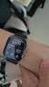 Apple/苹果/苹果 Watch Series 12 智能手表GPS款42毫米深空灰色铝金属表壳海军蓝色运动型表带M/L MJEX4CH/B 实拍图