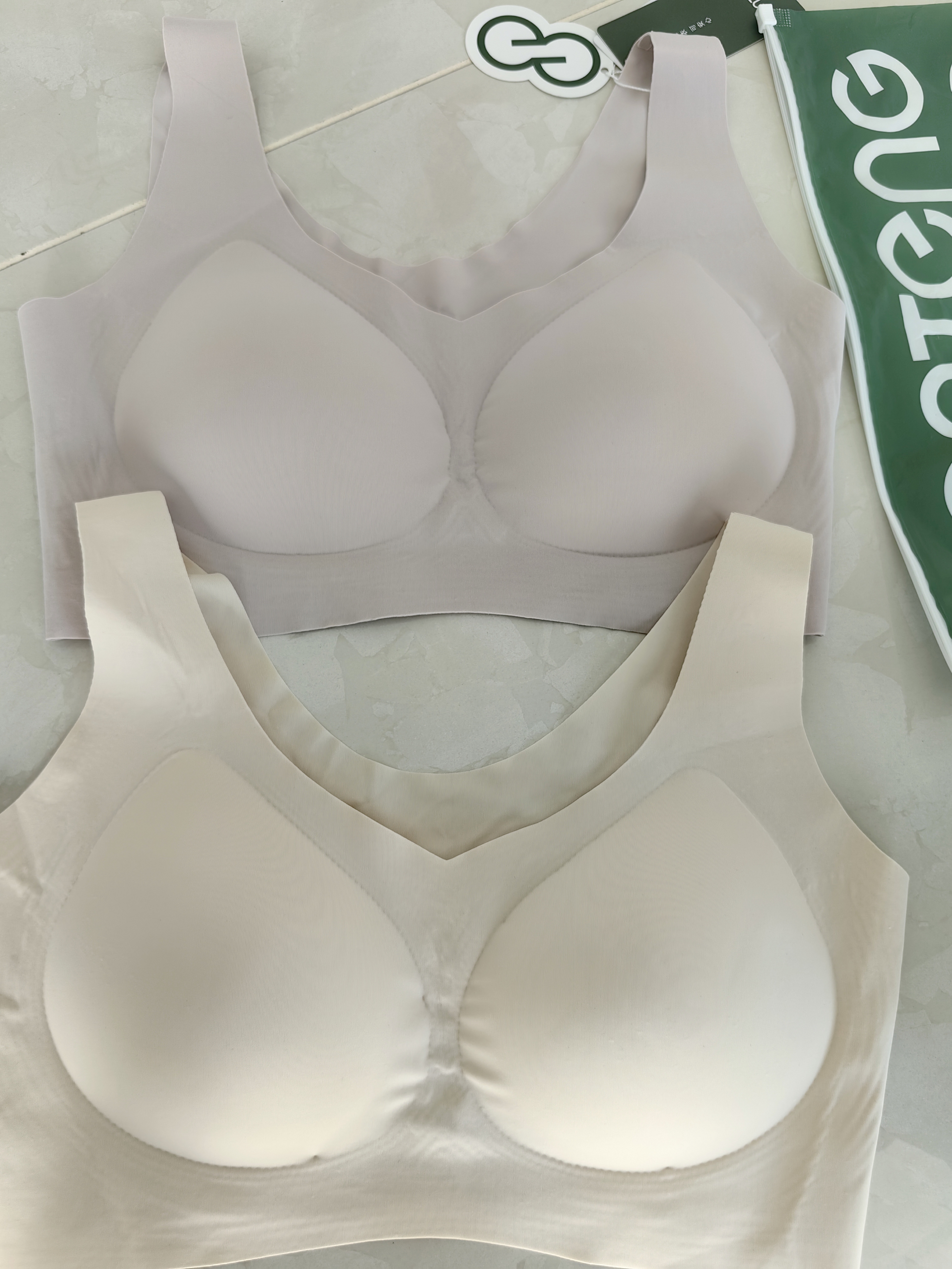 芬腾可安（FENTENGCARE）【升级2件装】固定乳胶杯无痕裸感调整型收副乳内衣女无钢圈文胸 实拍图