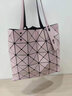 CLEVER & KETCH几何菱格包包女包2023新款大容量托特包购物袋通勤大包女士手提包 樱花粉 实拍图