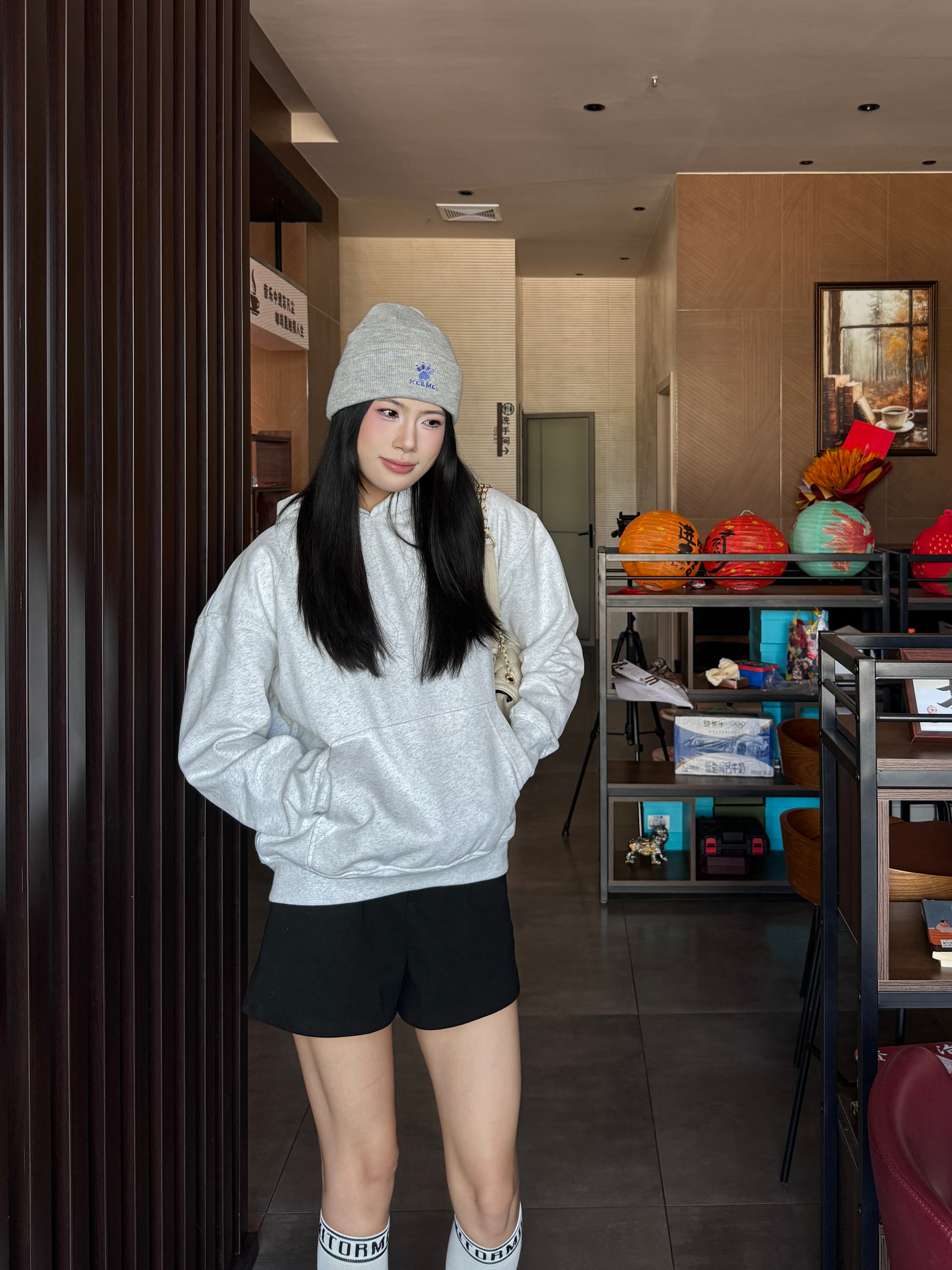 卡尔美（KELME）帽子男女秋冬季保暖户外滑雪毛线帽冷帽针织帽骑行防寒运动护耳帽 实拍图