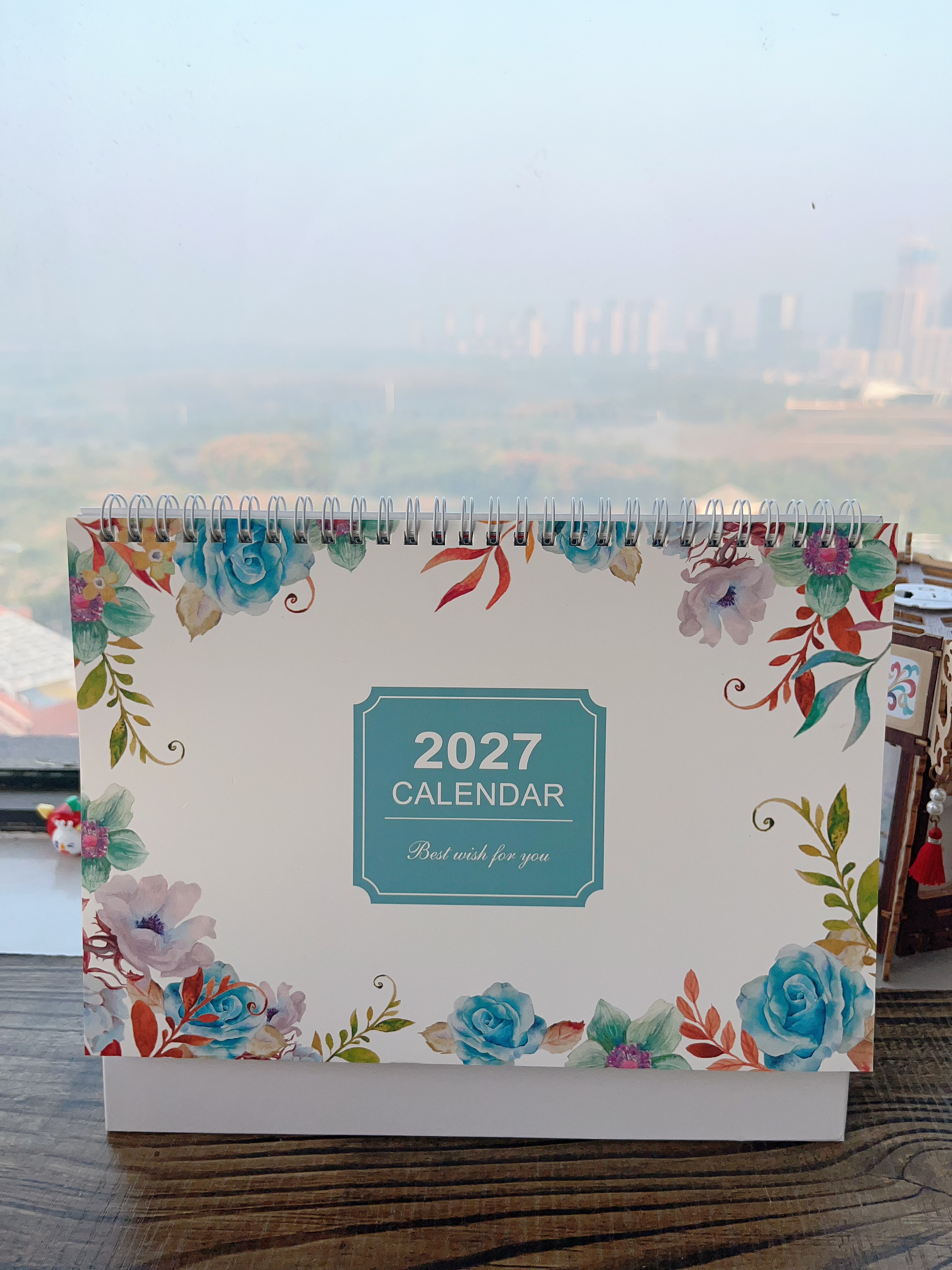 朗捷（longe）台历2027年日历羊年月历大格子书写计划本式年历简约办公桌面日历摆件桌历送员工客户伴手礼可定制 百花齐放（当月+27全年） 实拍图