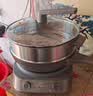 美的（Midea）0氟钛陶电炒锅 电蒸锅 分体式电煮锅蒸煮炒多功能一体5.5L炒菜专用锅电火锅 煎锅 HCG3218S配蒸笼 实拍图