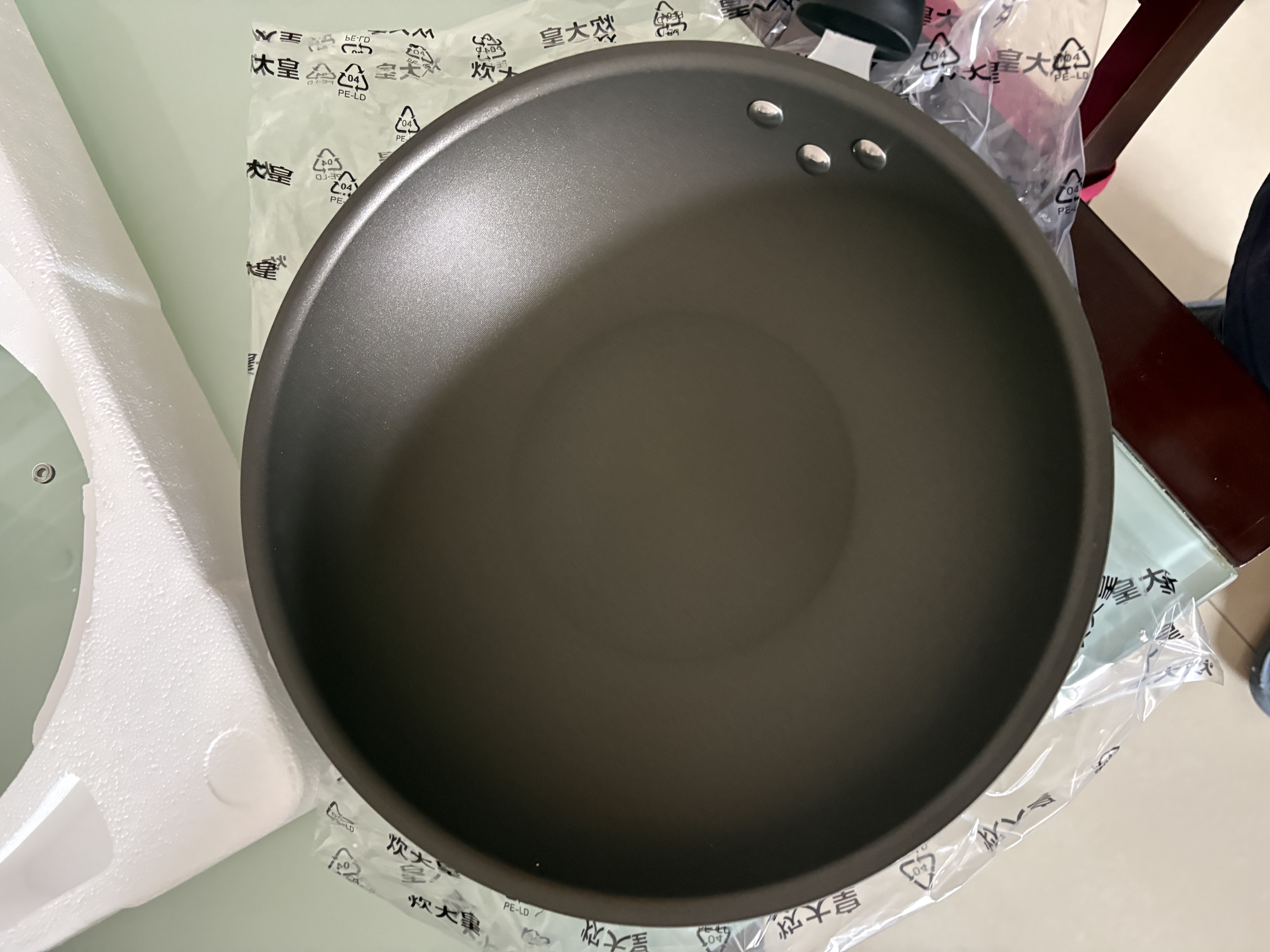 炊大皇炒锅不粘锅32cm少油烟平底炒菜锅煎锅电磁炉明火通用锅WG15068 实拍图