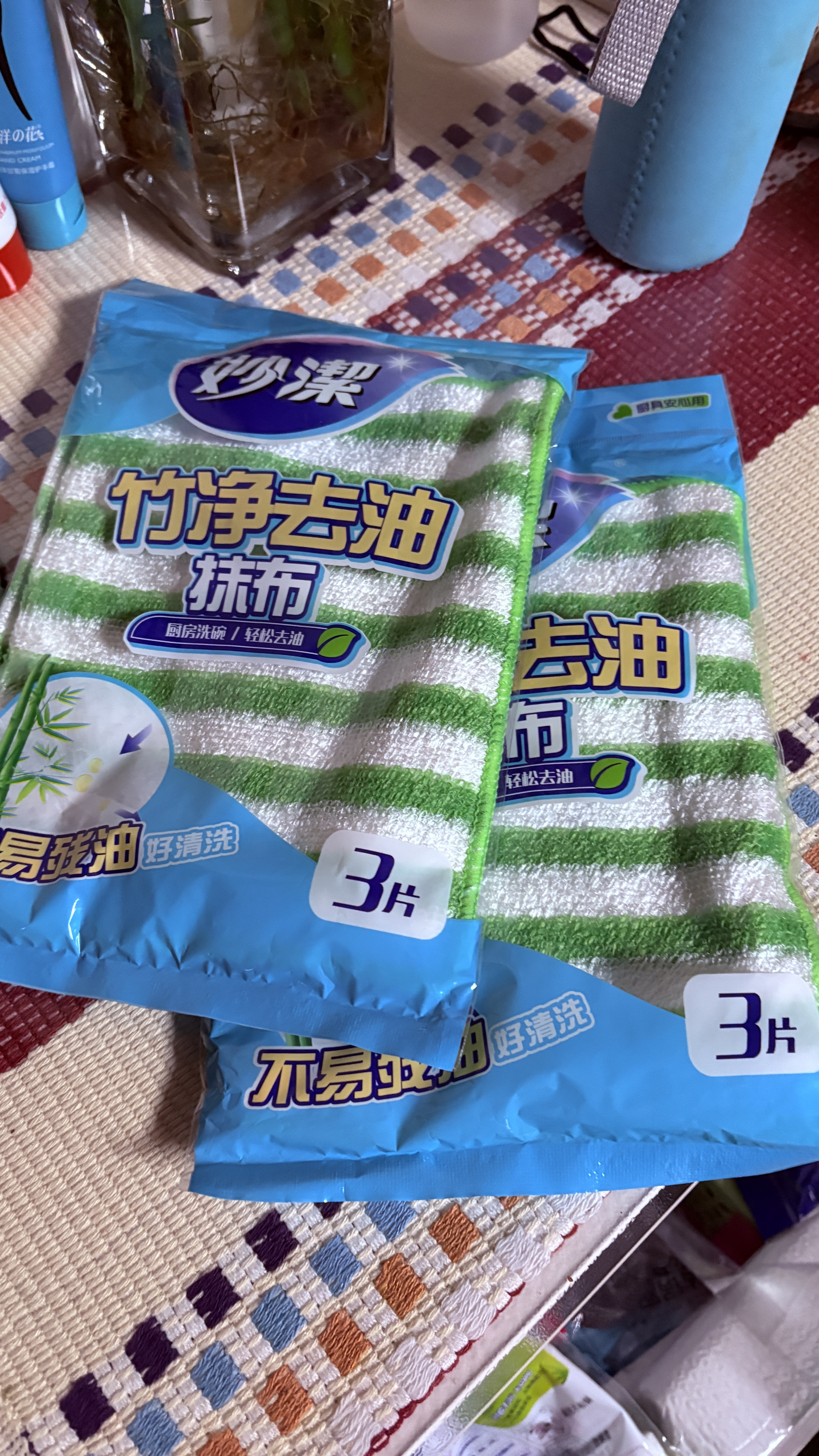 妙洁竹净去油抹布23*18cm 8片 吸水去污巾 厨房洗碗布家用神器 实拍图