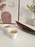 极素德化羊脂玉茶杯白玉陶瓷功夫茶具家用主人杯子薄胎白酒杯带字禅意 金字执手杯-欢喜 实拍图