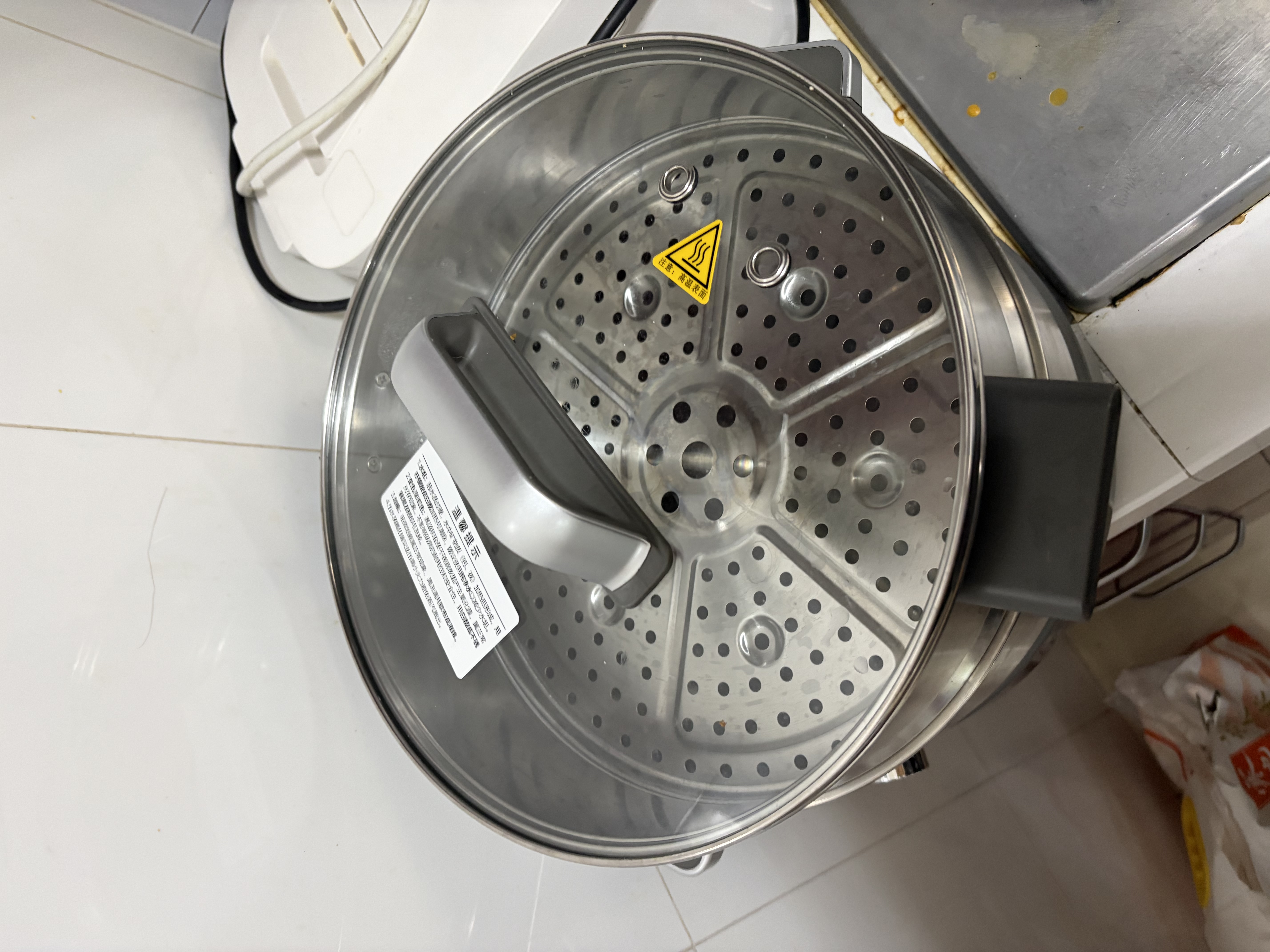 美的（Midea）0涂层电火锅电煮锅不锈钢火锅专用锅分体可拆全钢速沸电火锅电热锅多功能锅6.5L多用途锅HGS30G1 实拍图