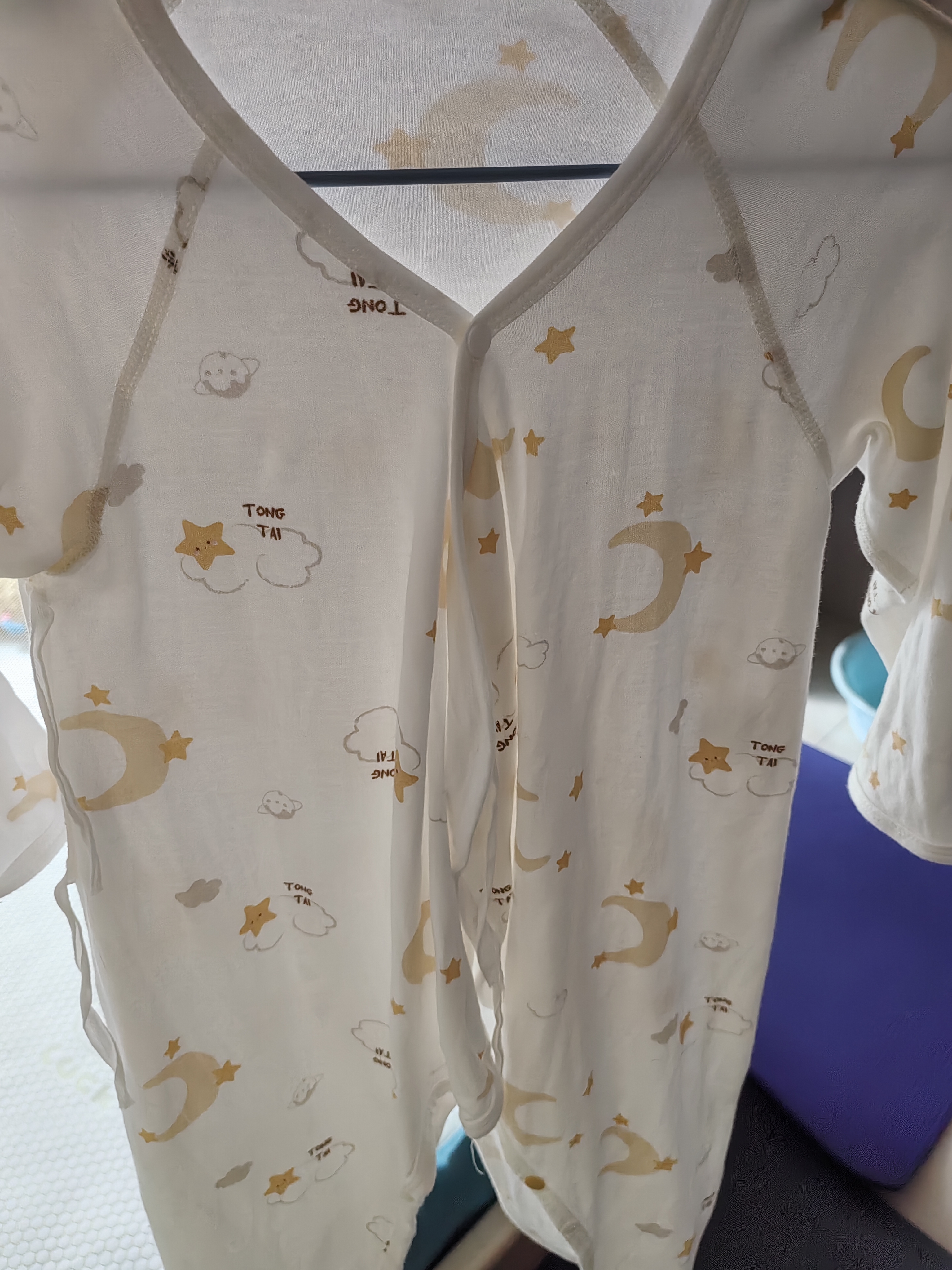 童泰婴儿连体衣春秋季纯棉初生宝宝衣服新生儿蝴蝶哈衣爬服黄色73cm 实拍图