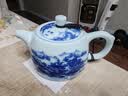 富丽元小茶壶陶瓷功夫茶具茶壶青花瓷山水龙纹釉下彩单壶泡茶壶250毫升 山水 250ml 实拍图