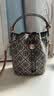 Tory Burch 汤丽柏琦  T MONOGRAM 迷你提花斜挎水桶包 166415 Tory 海军蓝 405 OS 实拍图