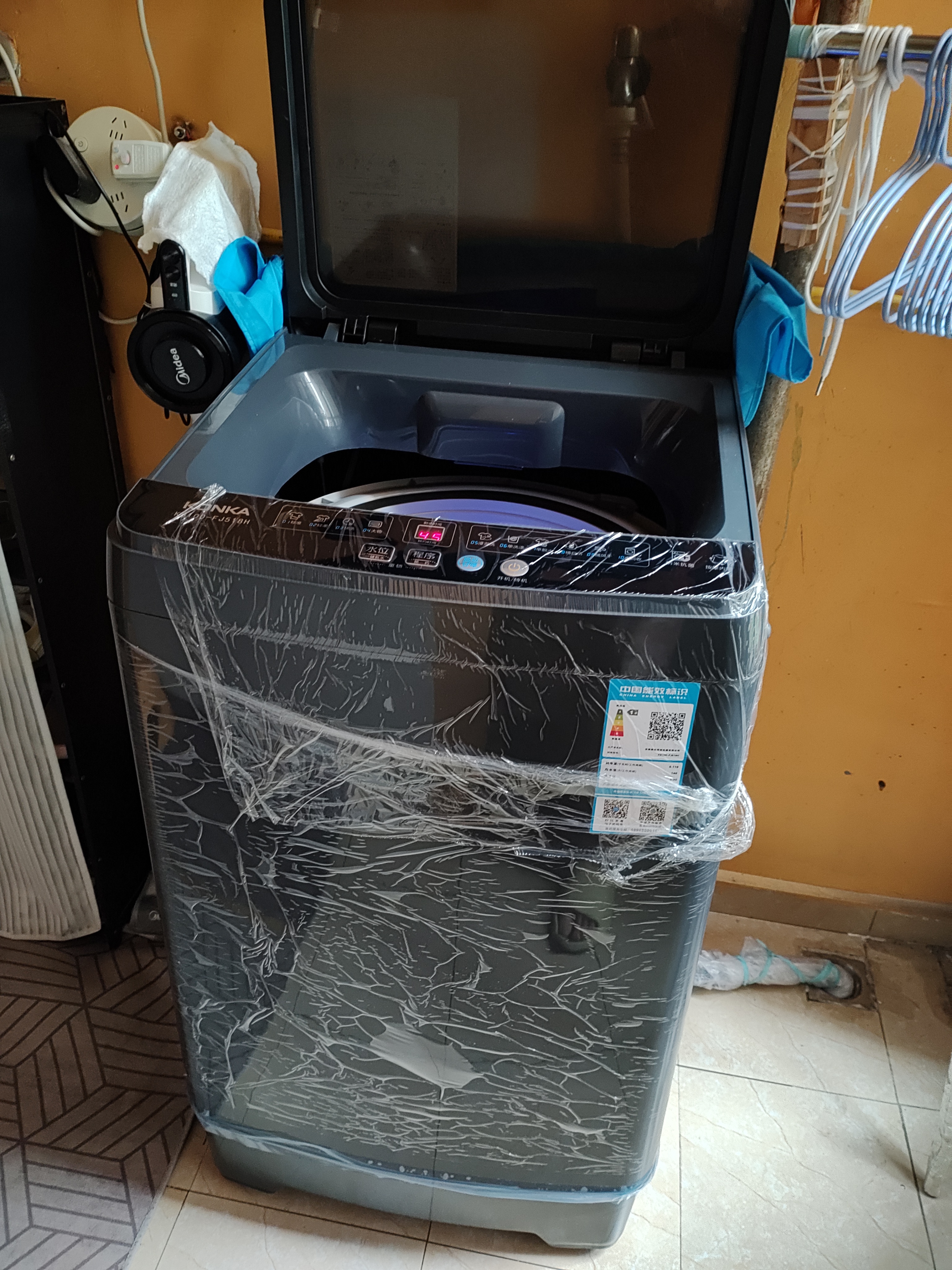 康佳波轮洗衣机全自动10公斤一级能效节能省电大容量家用 国家补贴 宿舍租房京东自营KB100-FJ518H 实拍图