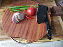 标龙【整木切割】乌檀木砧板实木菜板整木案板面板切菜板擀面板刀板 整木圆形直径36cm×3cm(3-4人用) 实拍图