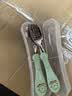 COOKSS儿童勺子套装宝宝训练学吃饭316不锈钢2-8岁辅食勺餐具绿+盒 实拍图