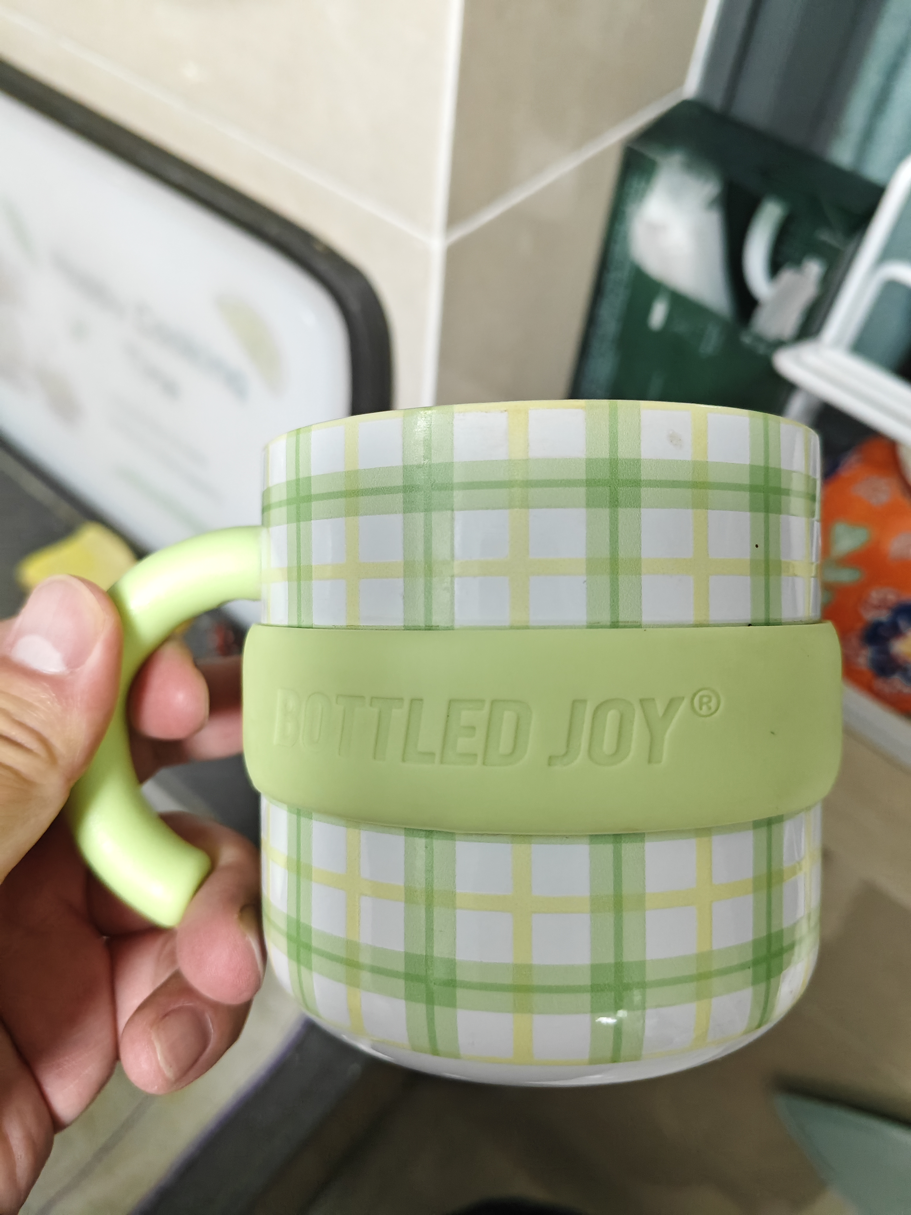 吨吨BOTTLED JOY马克杯带盖办公室水杯不锈钢316王一博学生保温杯 实拍图