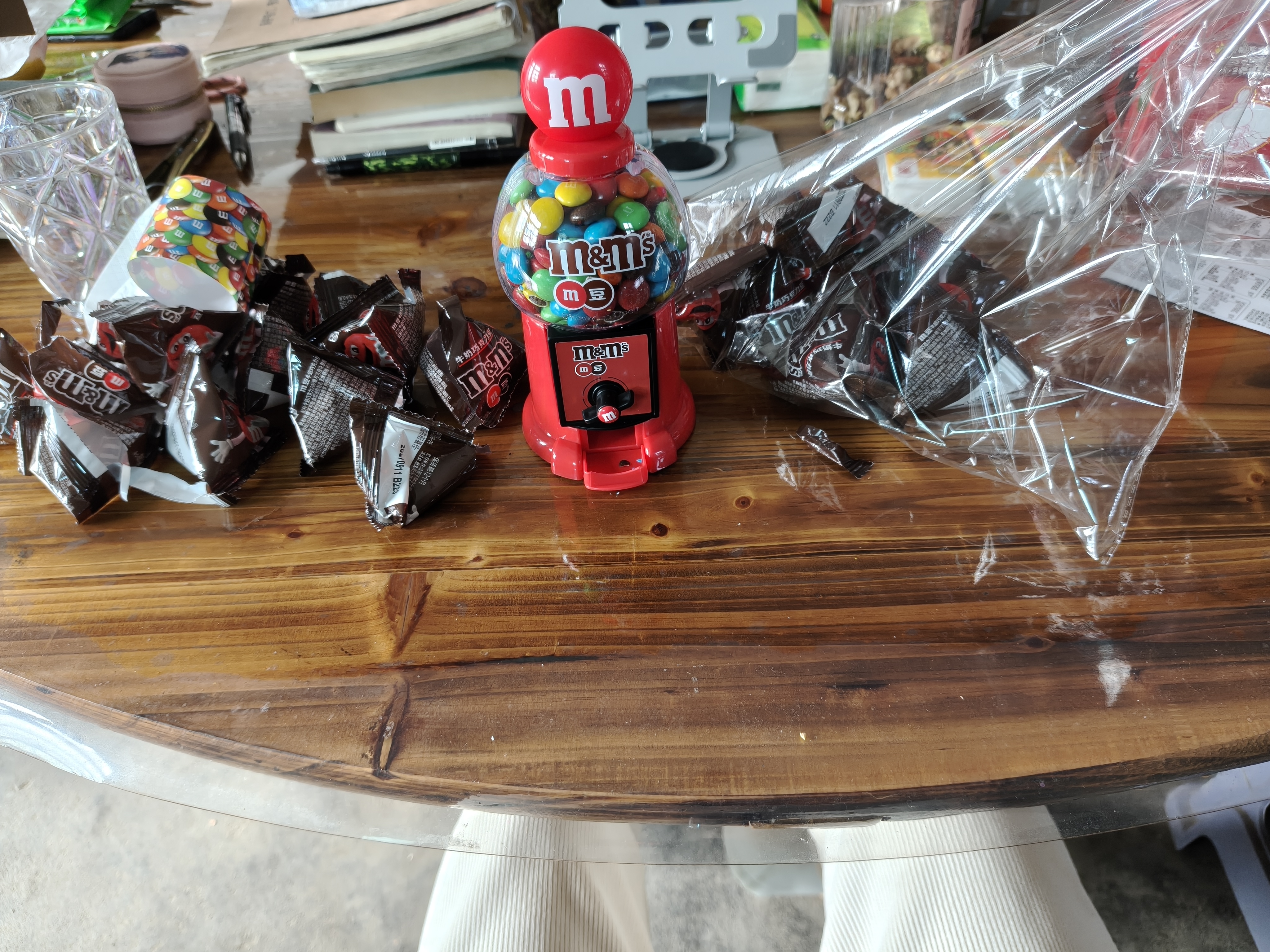 M&M'S糖果豆人机+牛奶巧克力豆 散装324g m豆 休闲零食 糖果 生日礼物 实拍图