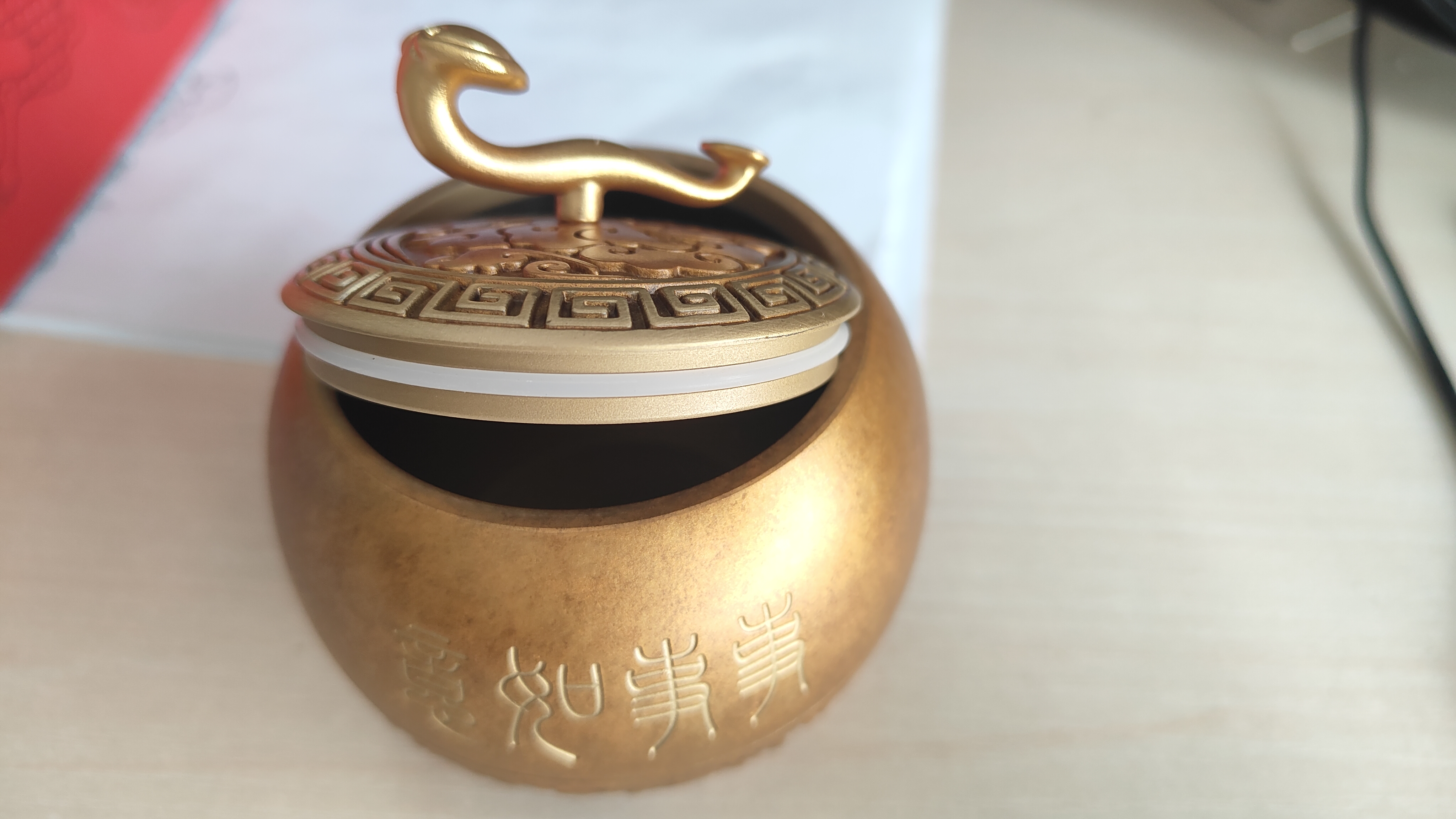 铜师傅《如意小茶罐》客厅桌面茶罐铜摆件 家居装饰工艺品礼物 实拍图