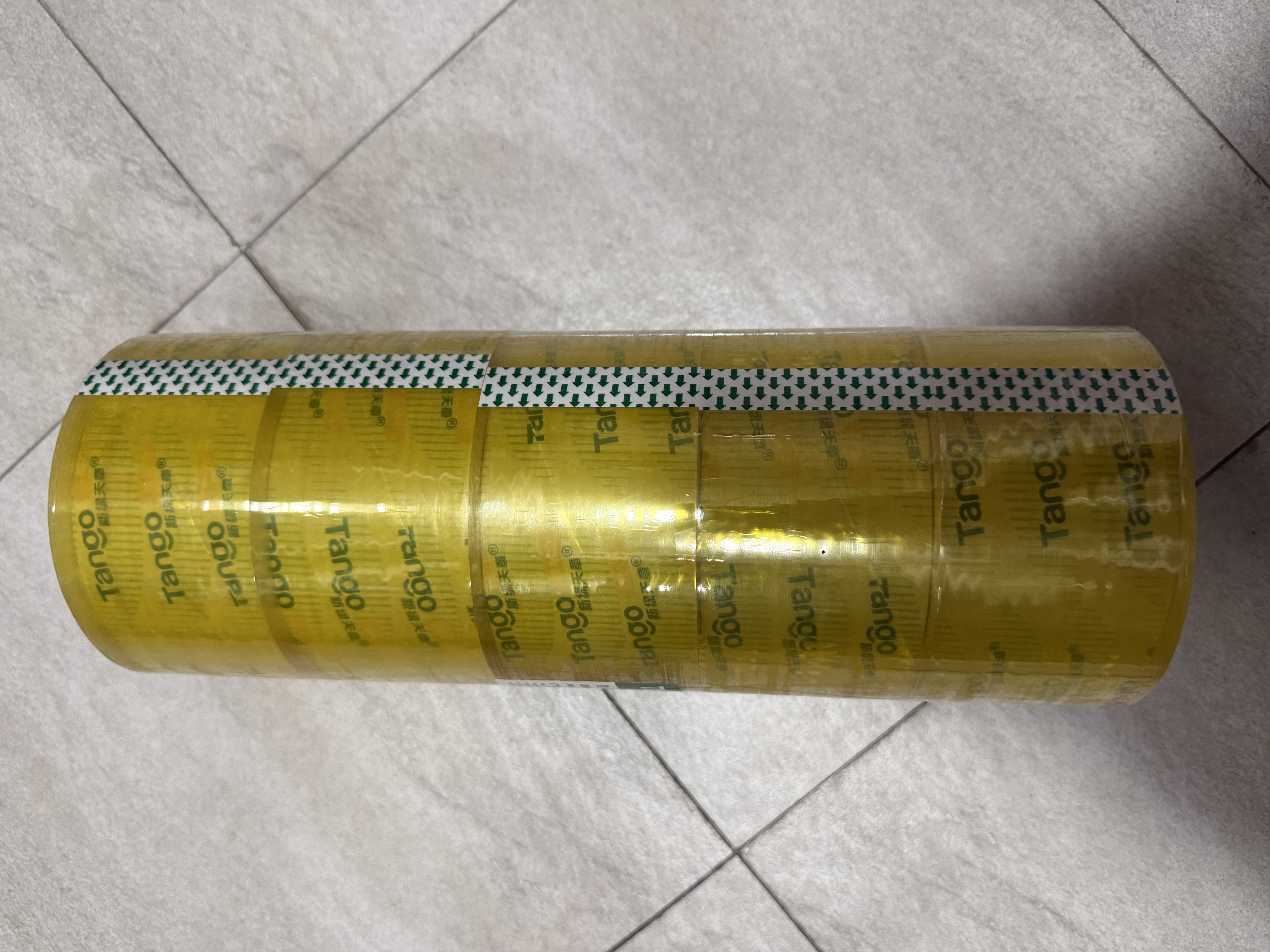 天章 （TANGO）超透明胶带60mm*91.4米*50um*5卷高粘宽胶带封箱封口家用搬家货物工厂车间物流快递仓库打包0046 实拍图