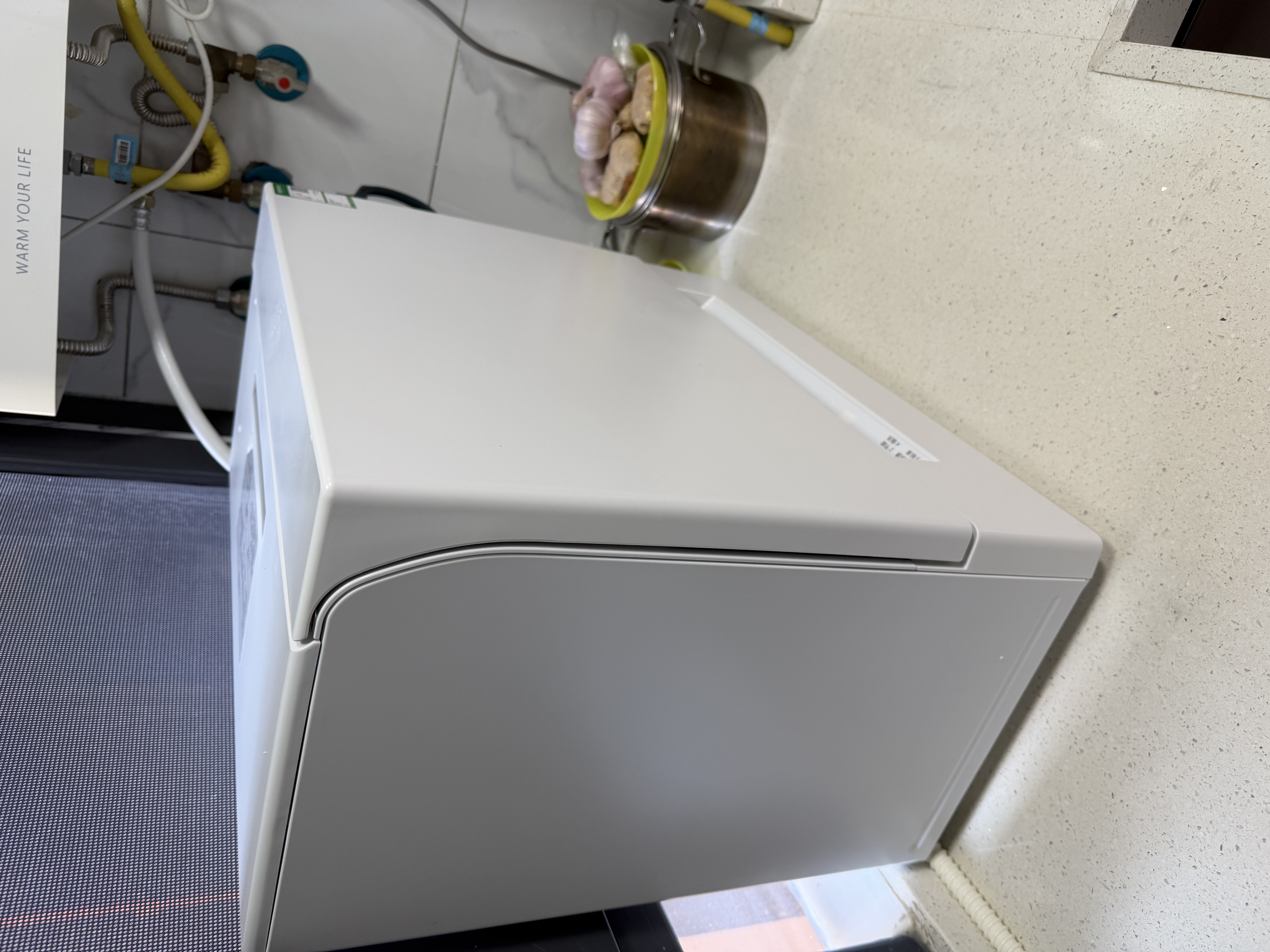 松下（Panasonic）【重磅新品】白巧mini台式洗碗机 29cm超薄机身 上掀式开门 80℃高温漂洗  23min超快洗NP-UW3BX1K 实拍图