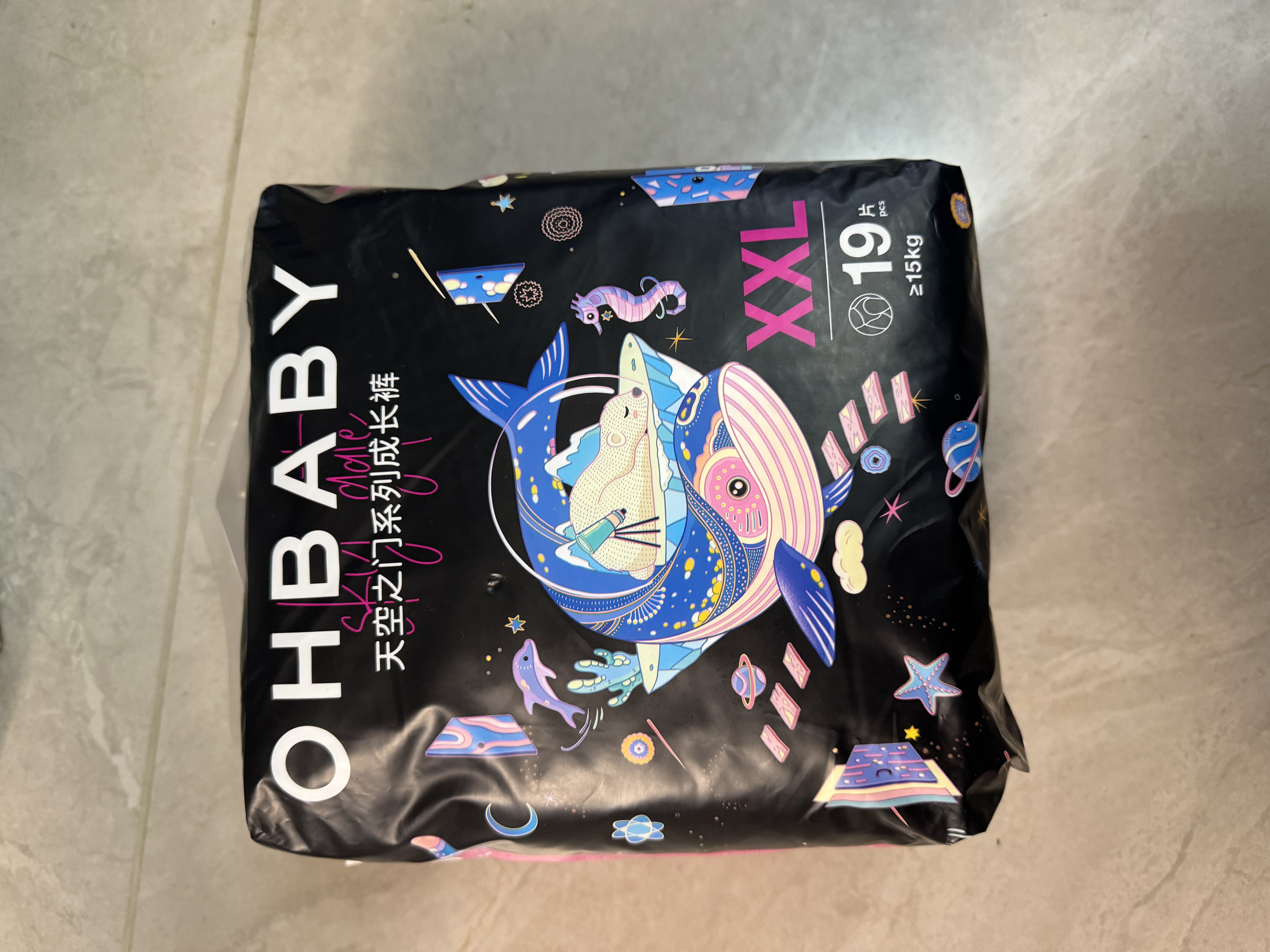 欧贝比（OHBABY)天空之门小包拉拉裤超薄透气舒适干爽防漏成长裤 拉拉裤XXL码19片 实拍图
