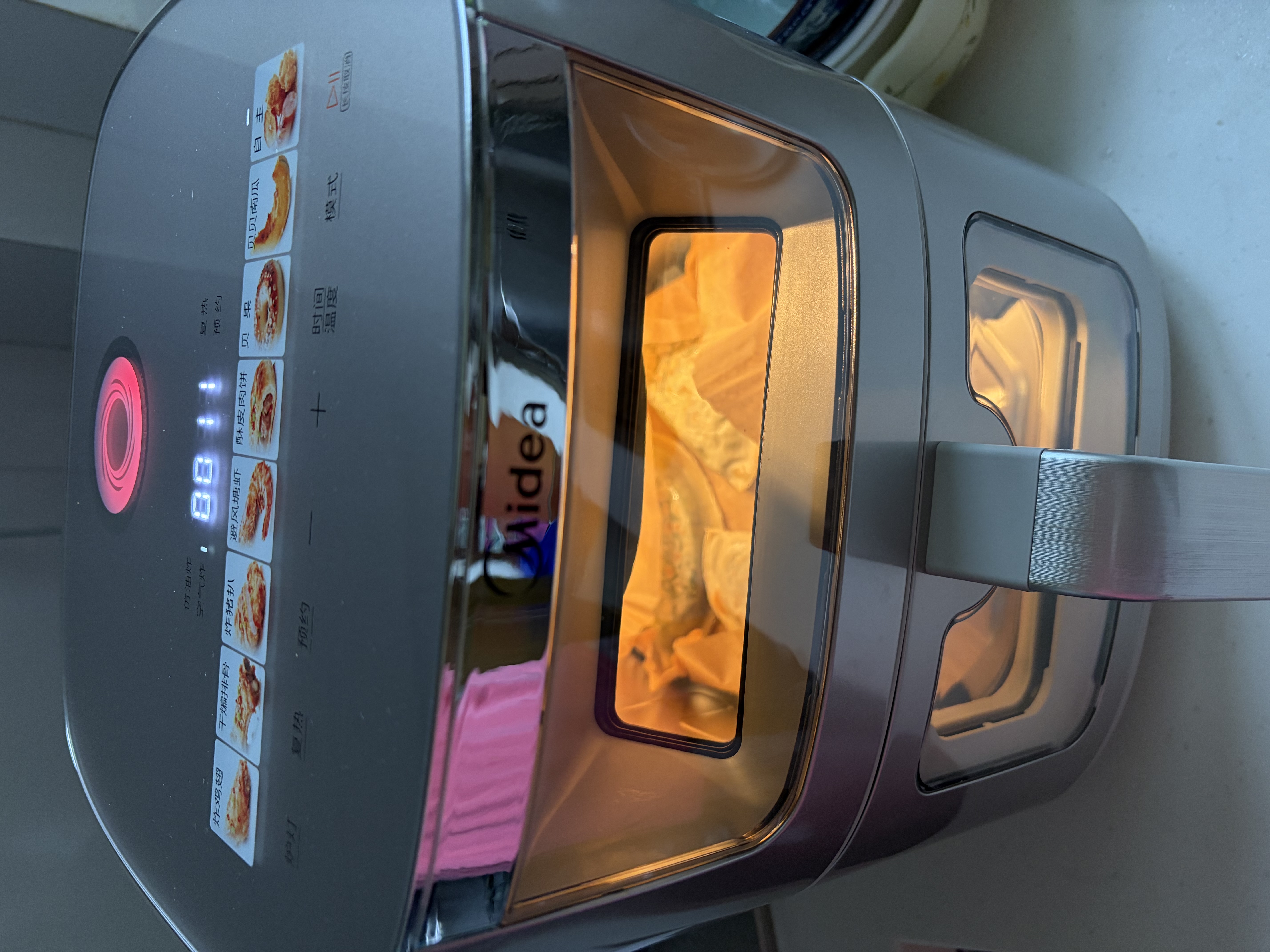 美的（Midea）新风炎烤空气炸锅蒸烤一体2026年新款不锈钢无涂层家用多功能免翻面6.5L大容量空气炸锅KZC6521PRO 实拍图