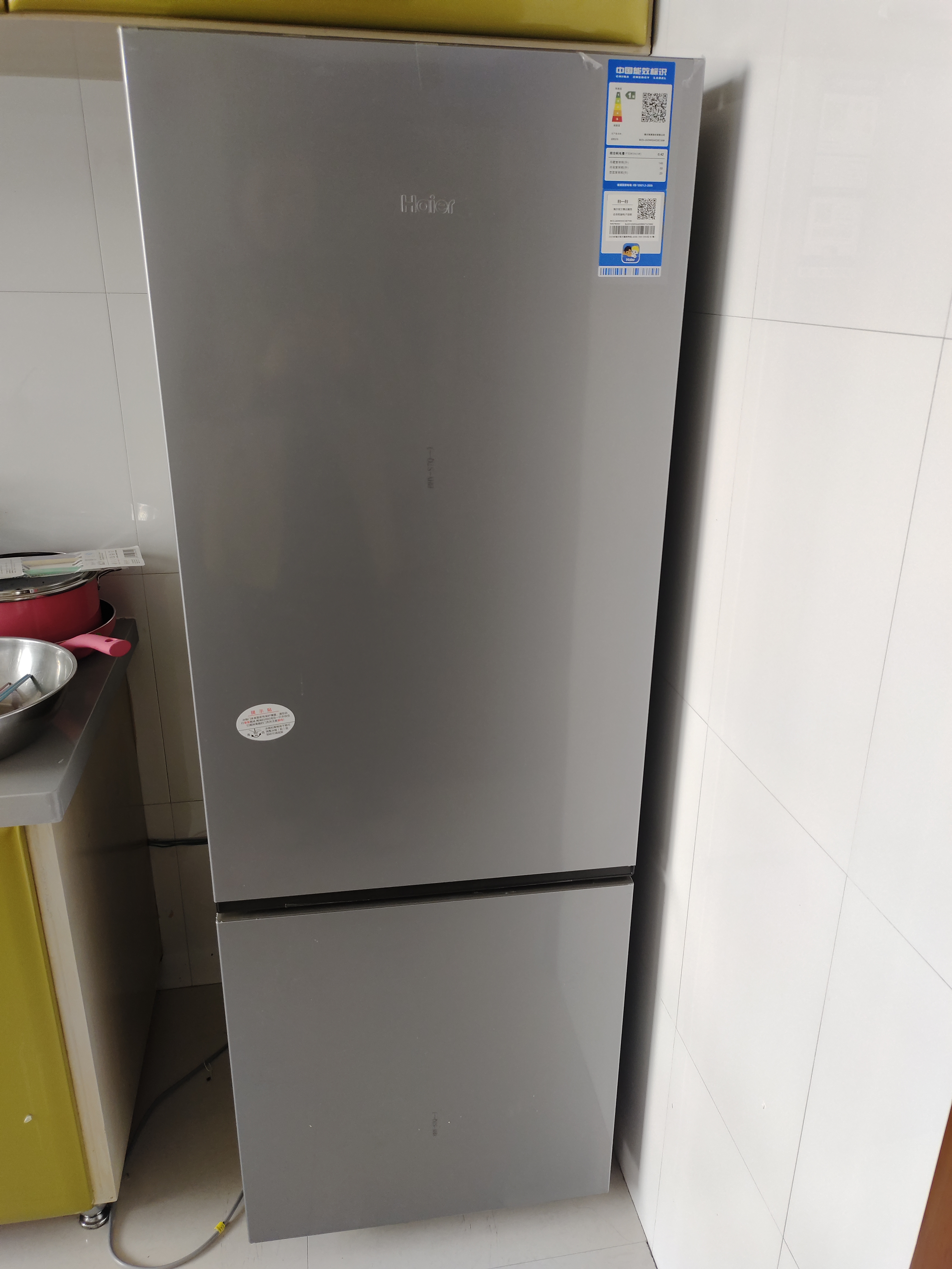 海尔（Haier）风冷无霜冰箱243升变频一级黑金净化-30℃深冷速冻双门小型家用迷保鲜超薄两门节能租房电冰箱 243升黑金净化变频一级风冷无霜 实拍图
