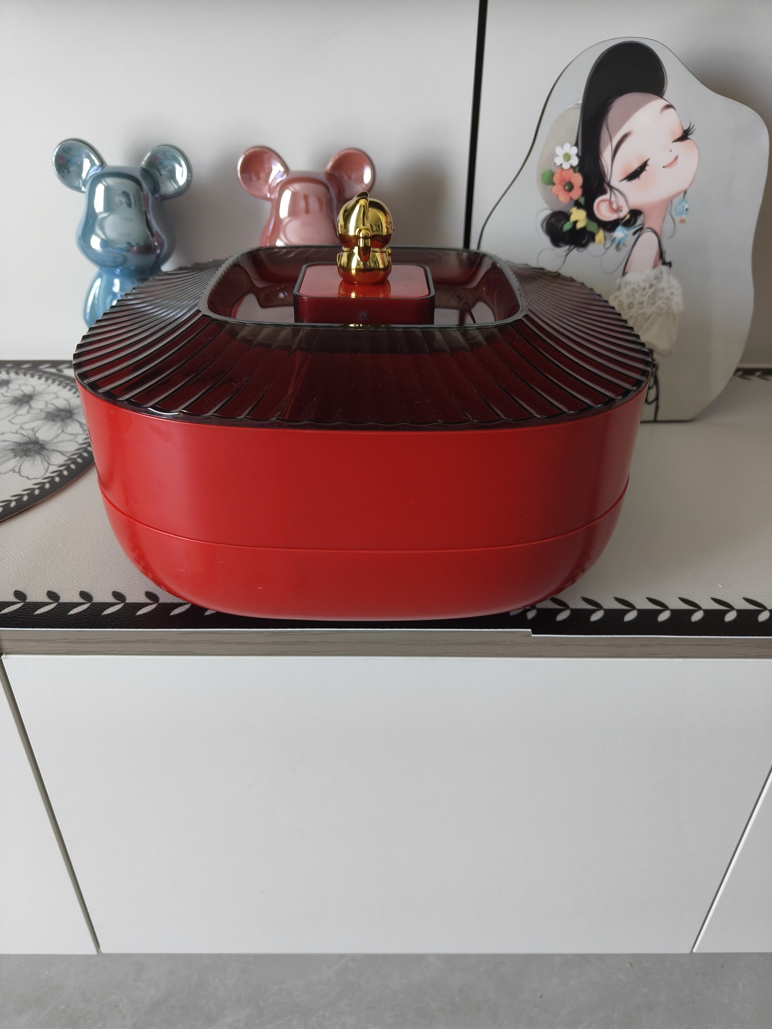 彩致（CAIZHI）干果盘新年果盘水果盘零食盘糖果盒客厅坚果收纳盒双层 CZ6641 实拍图